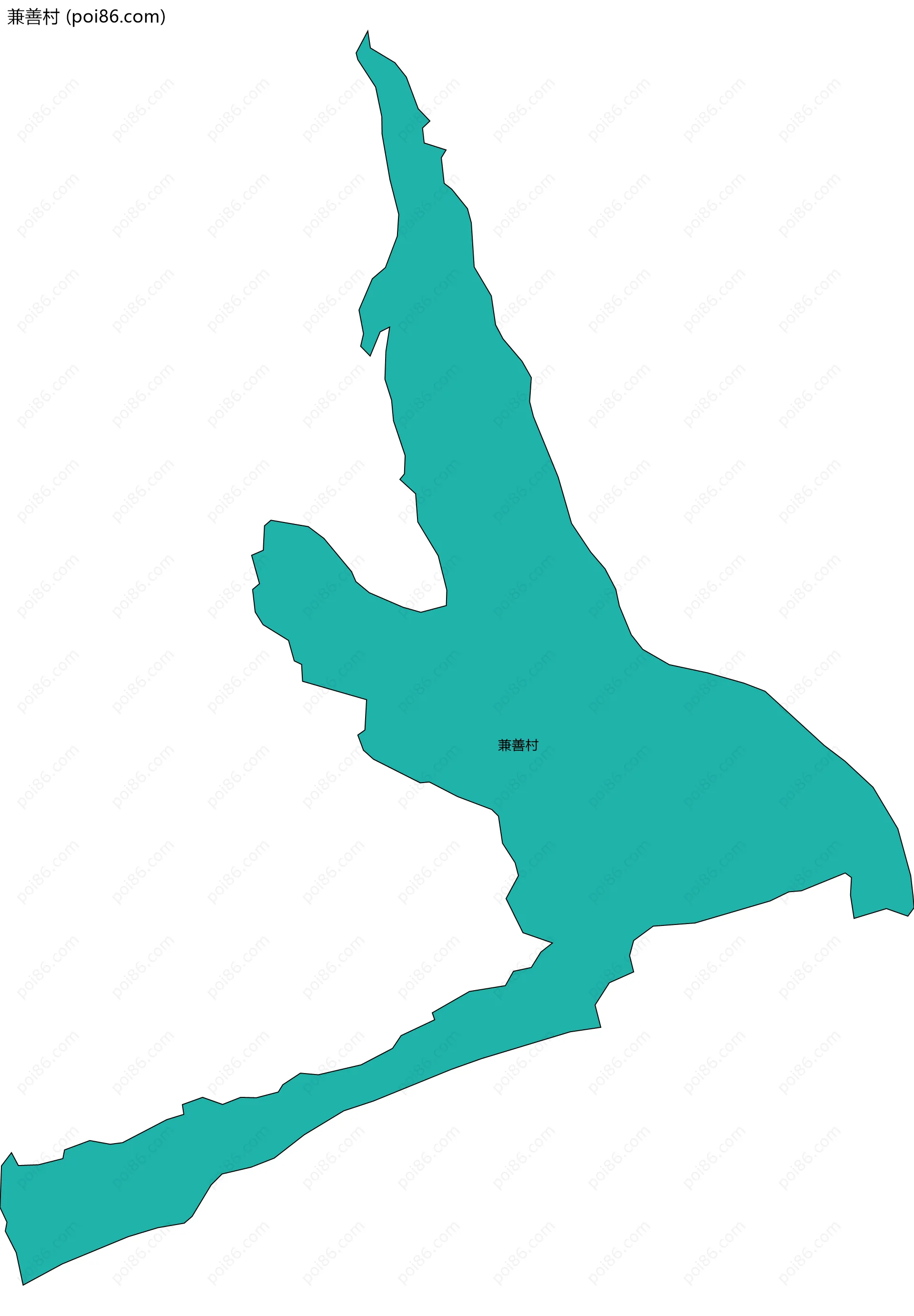 兼善村边界地图