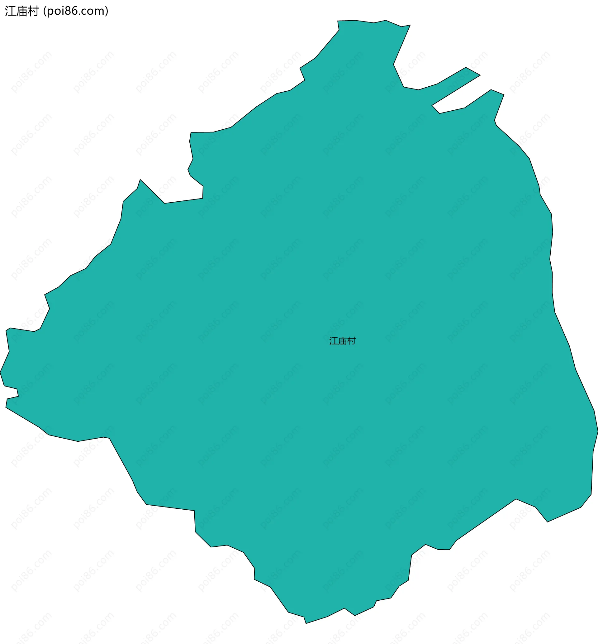 江庙村边界地图