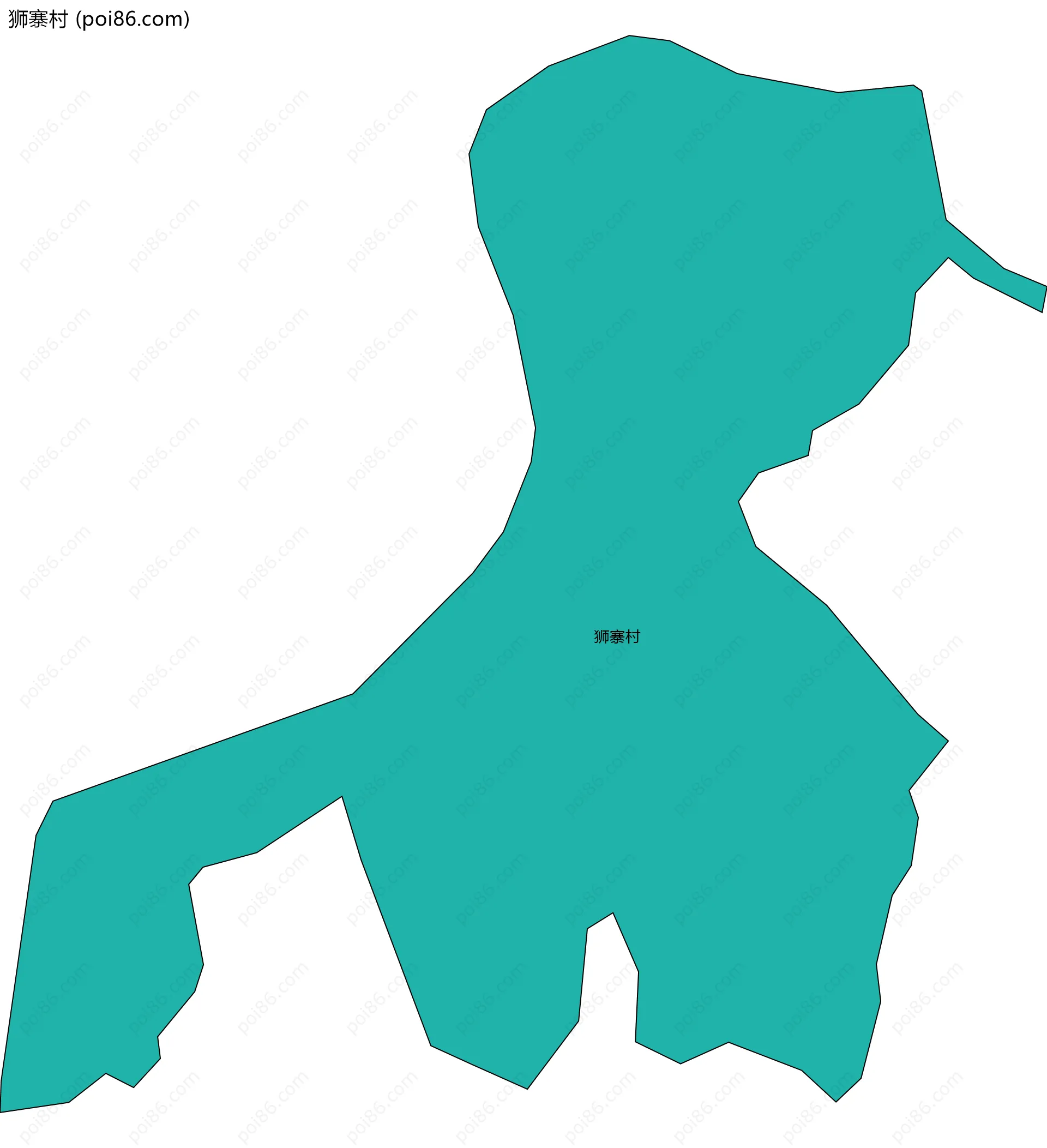 狮寨村边界地图