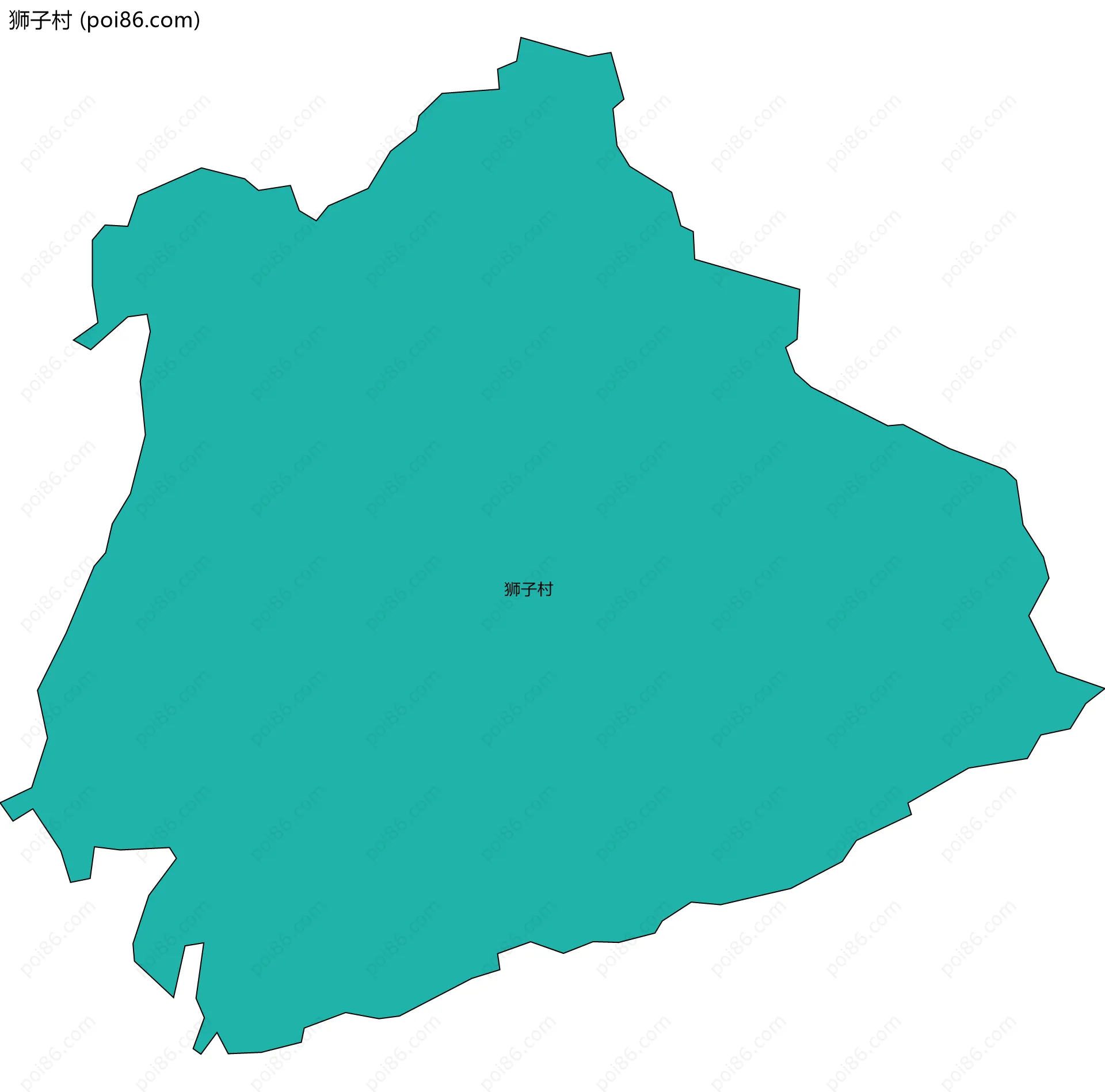 狮子村边界地图