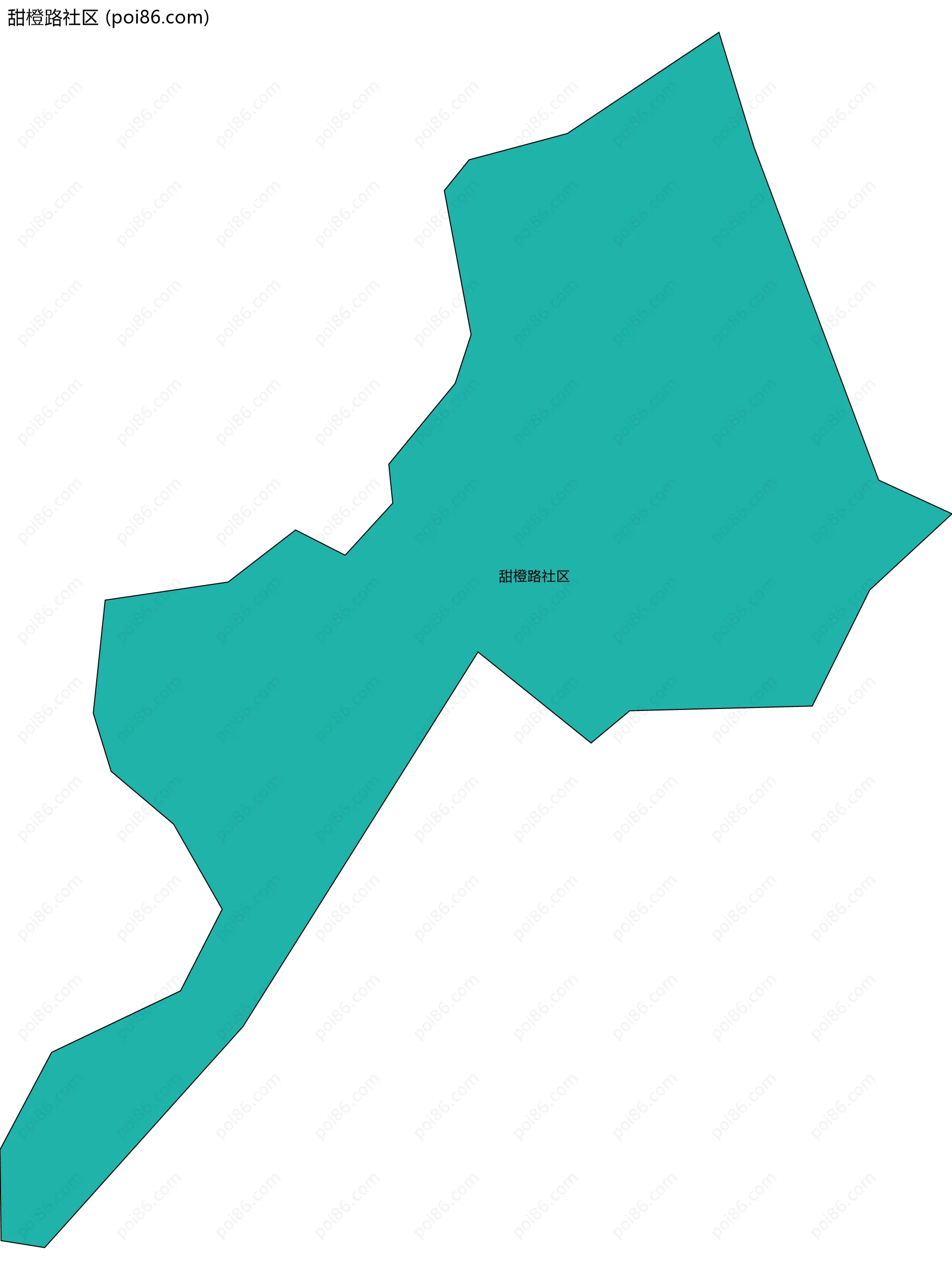 甜橙路社区边界地图