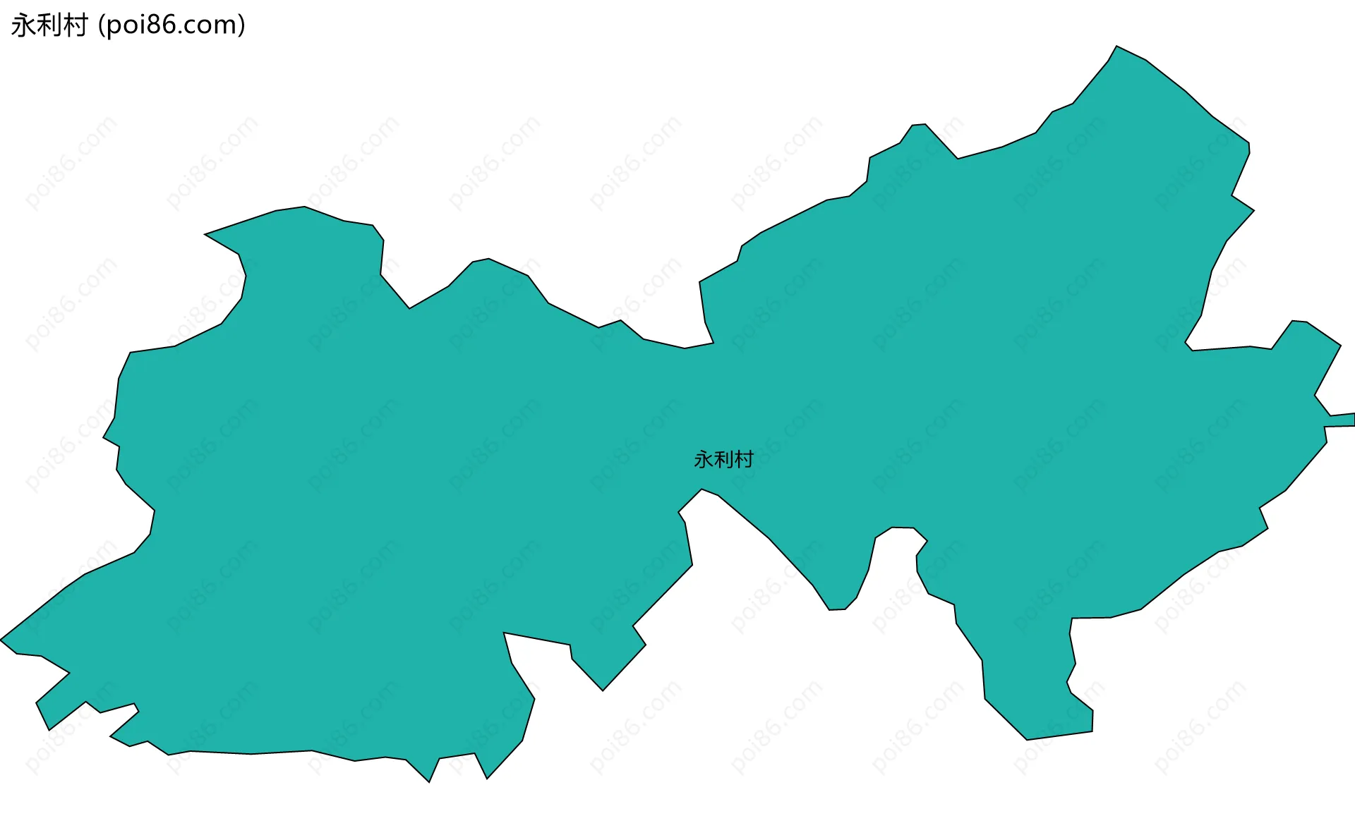 永利村边界地图