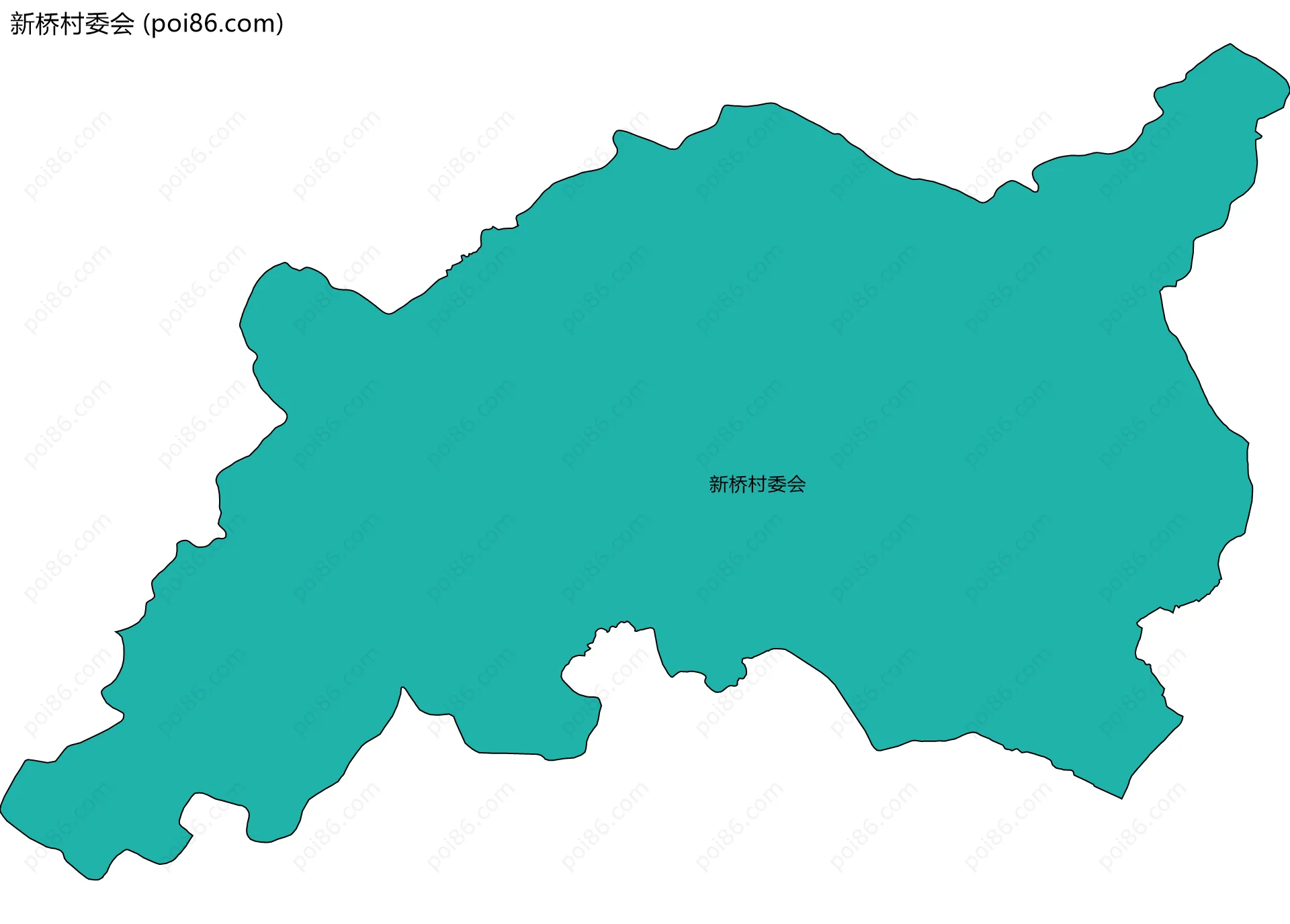 新桥村委会边界地图