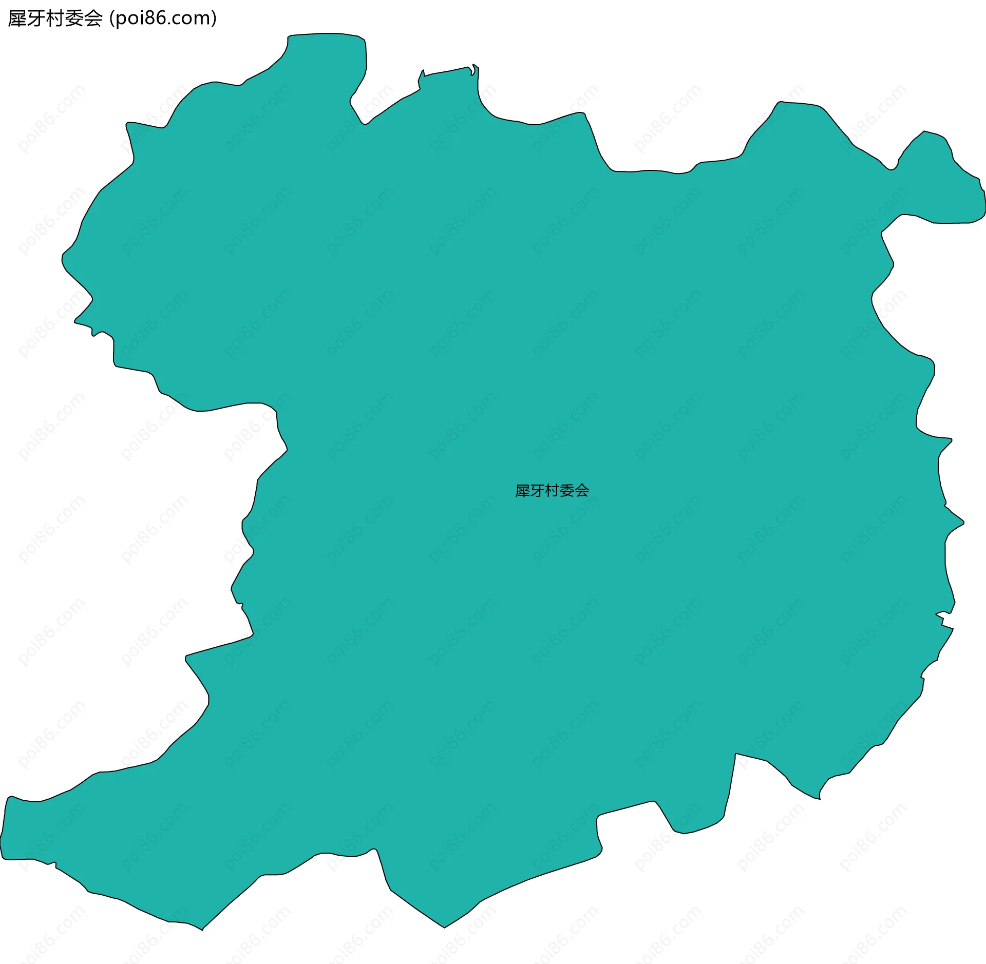 犀牙村委会边界地图