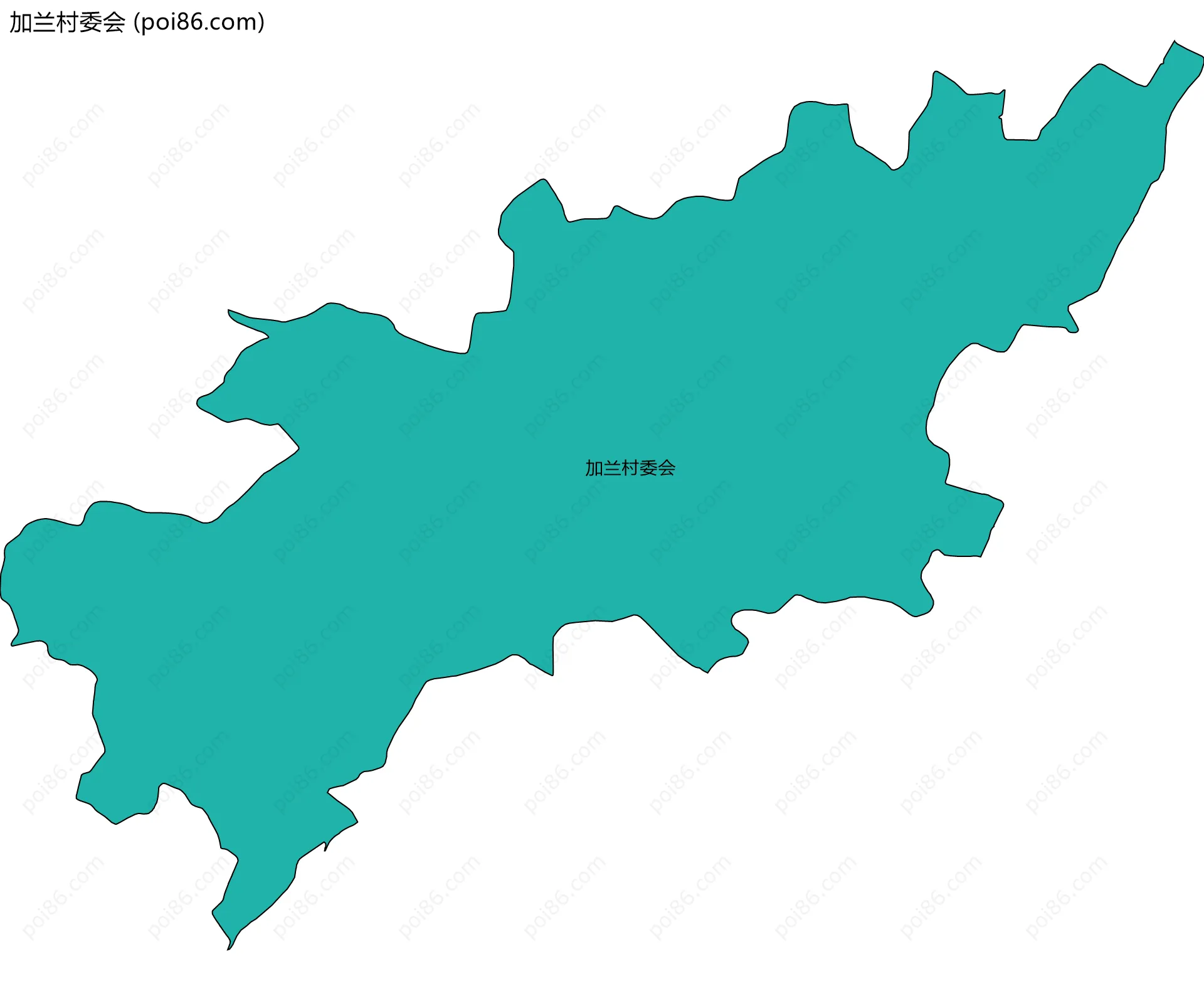 加兰村委会边界地图