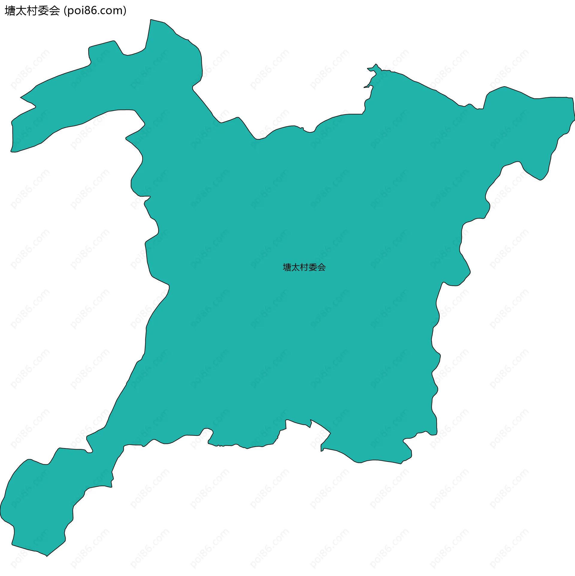 塘太村委会边界地图