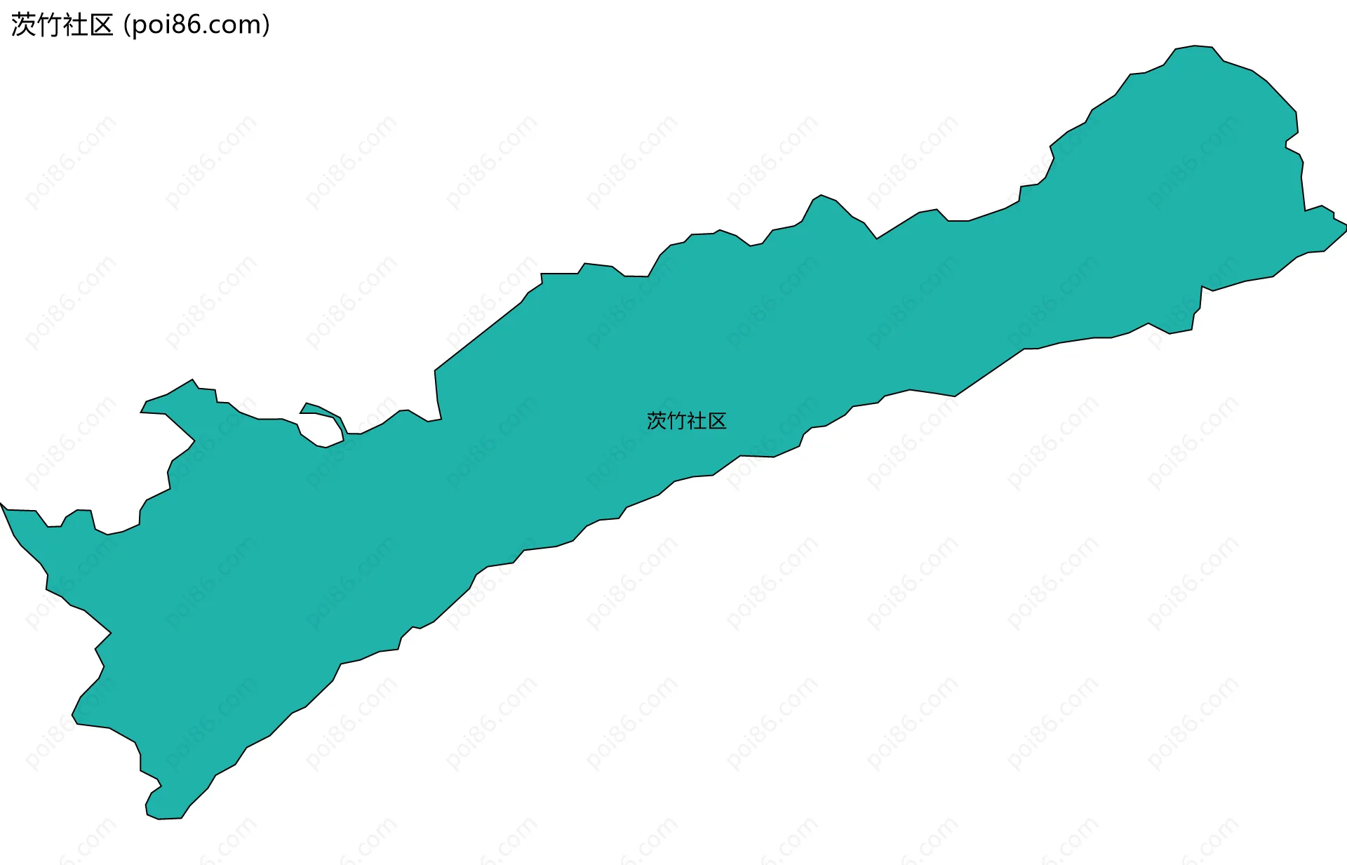 茨竹社区边界地图