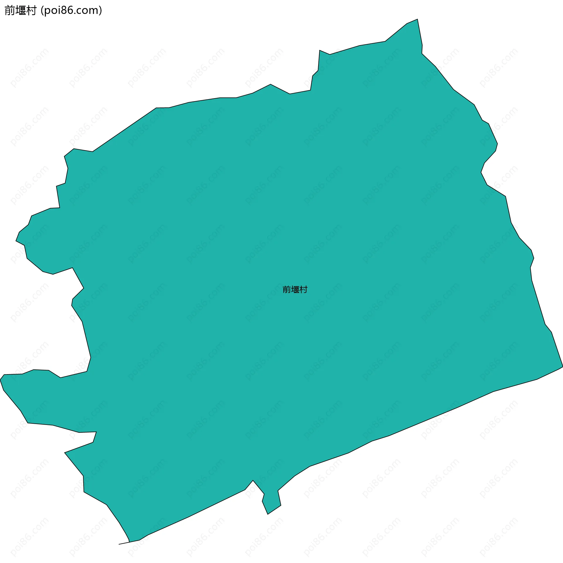 前堰村边界地图
