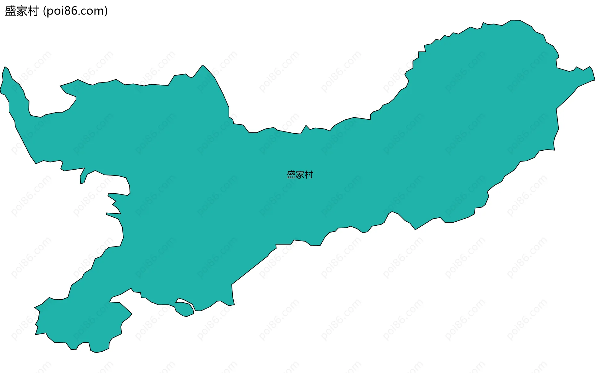 盛家村边界地图