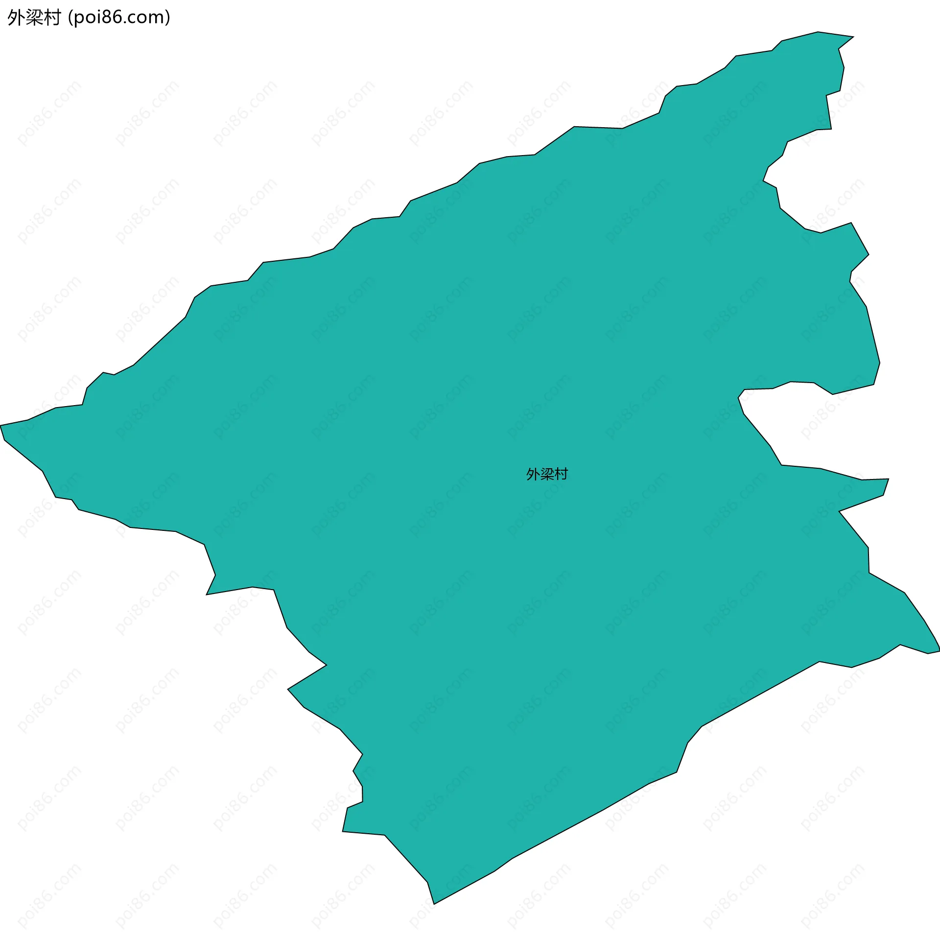 外梁村边界地图