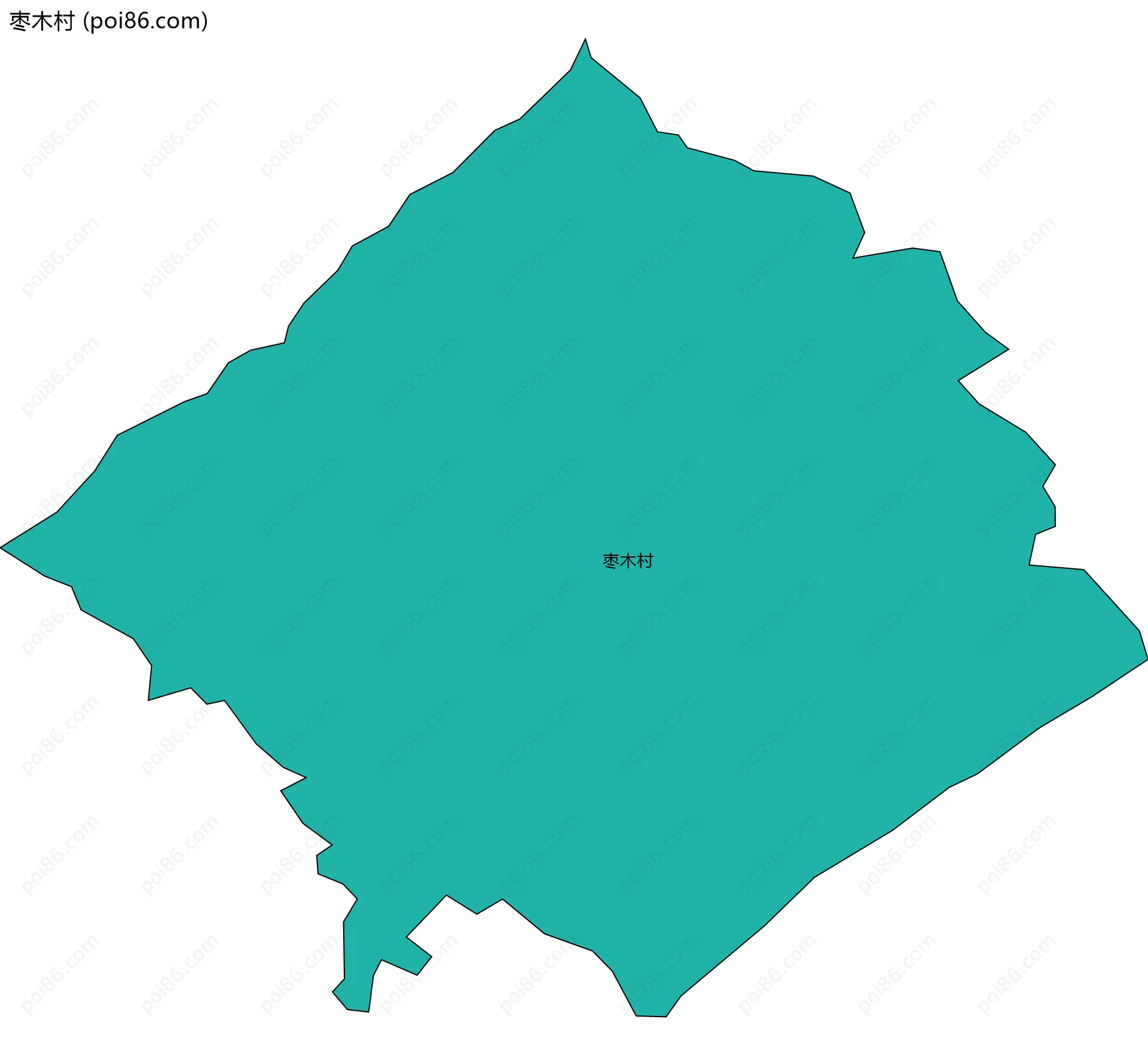 枣木村边界地图