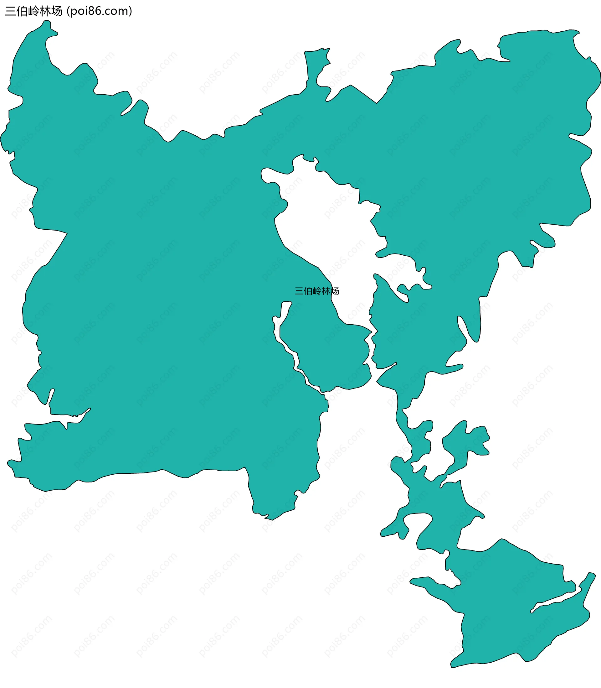 三伯岭林场边界地图