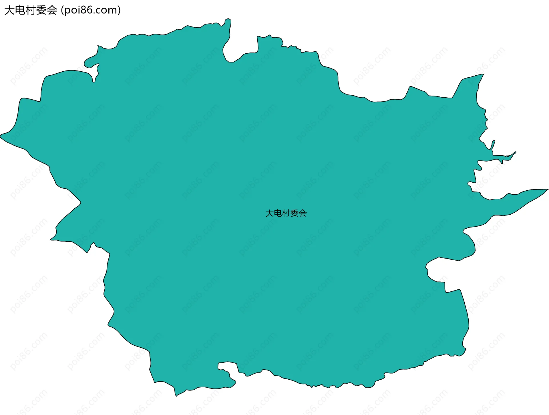 大电村委会边界地图
