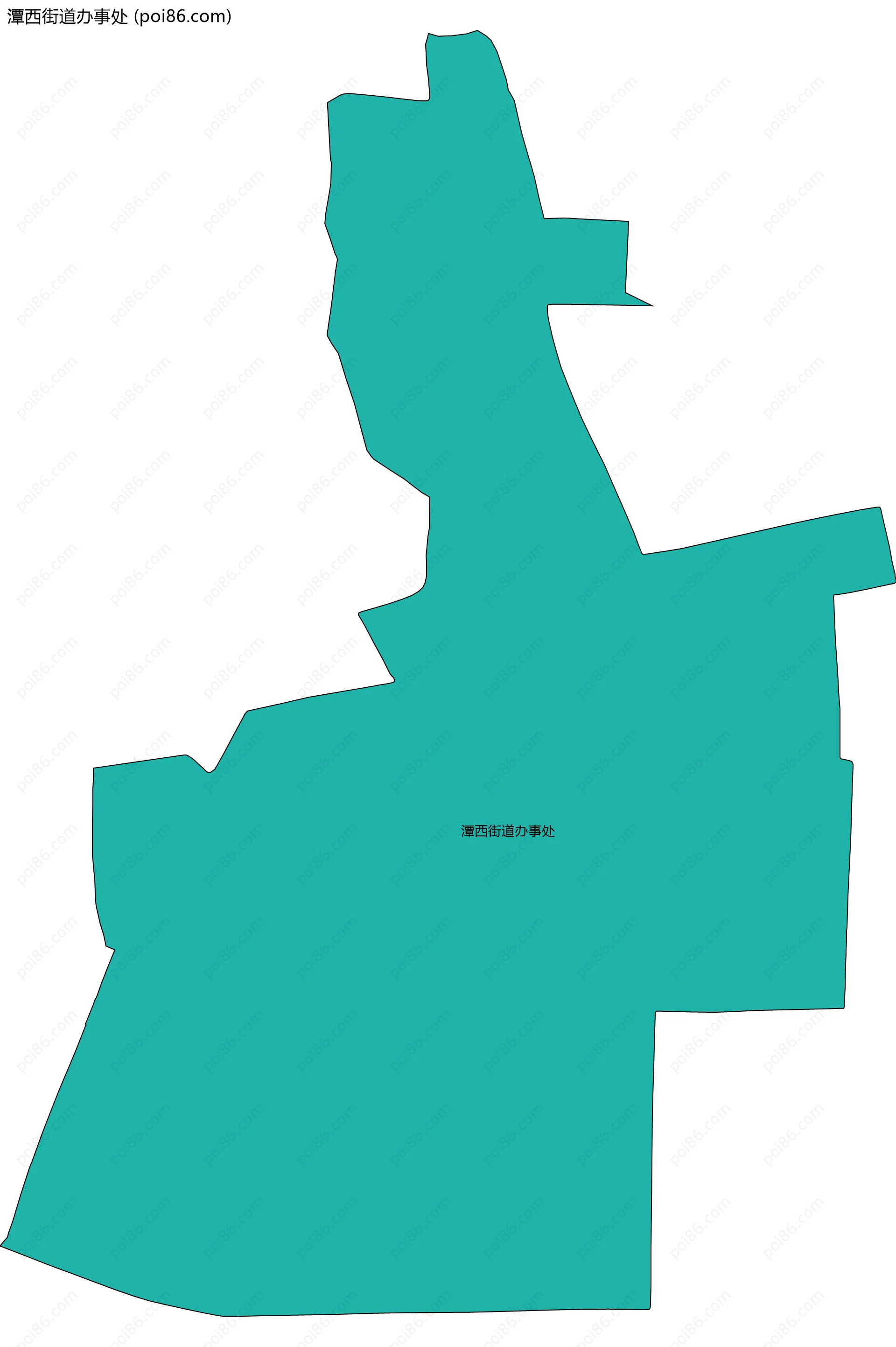 潭西街道办事处边界地图