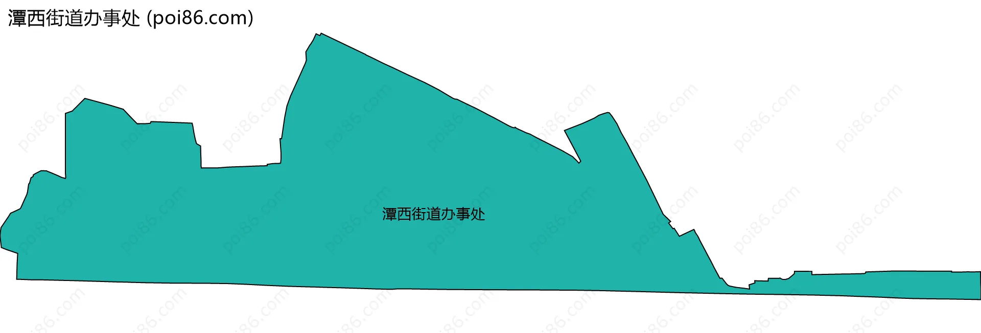 潭西街道办事处边界地图