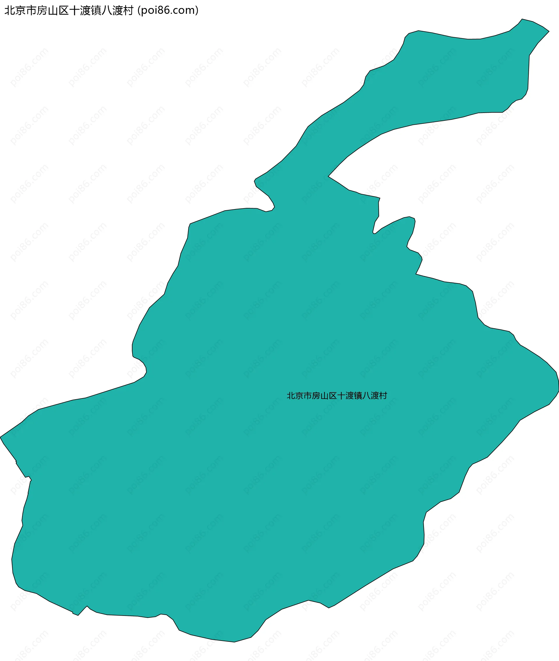 北京市房山区十渡镇八渡村边界地图