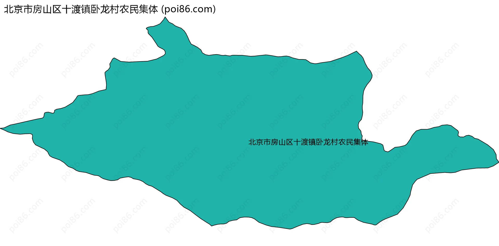 北京市房山区十渡镇卧龙村农民集体边界地图