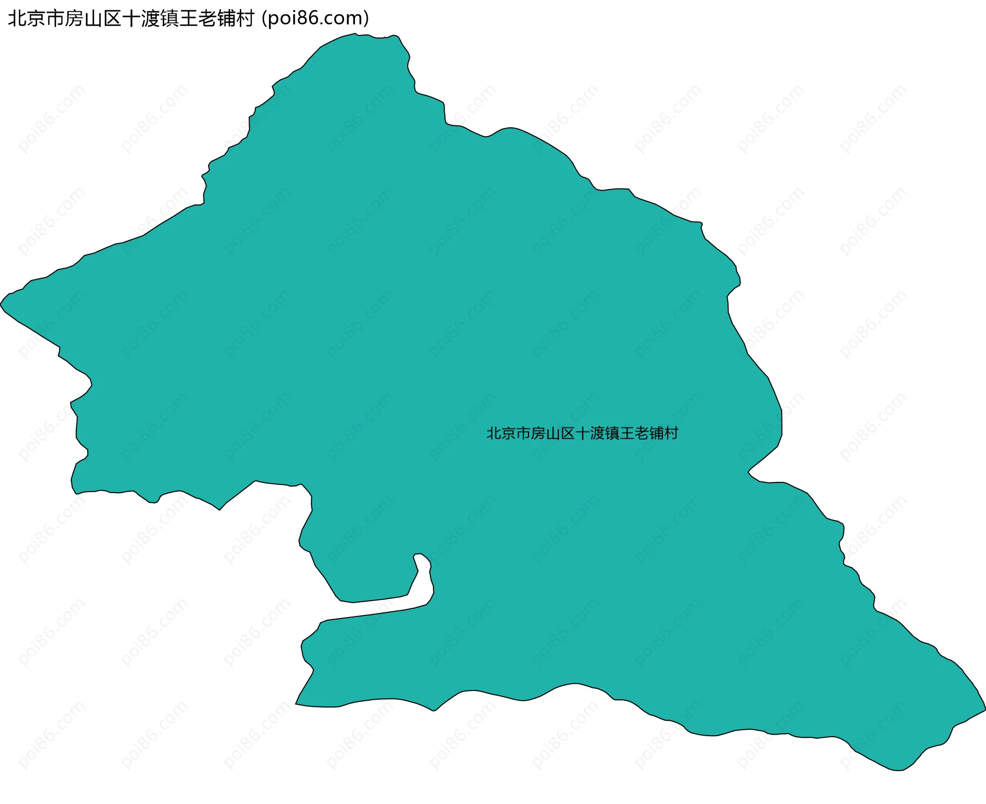 北京市房山区十渡镇王老铺村边界地图