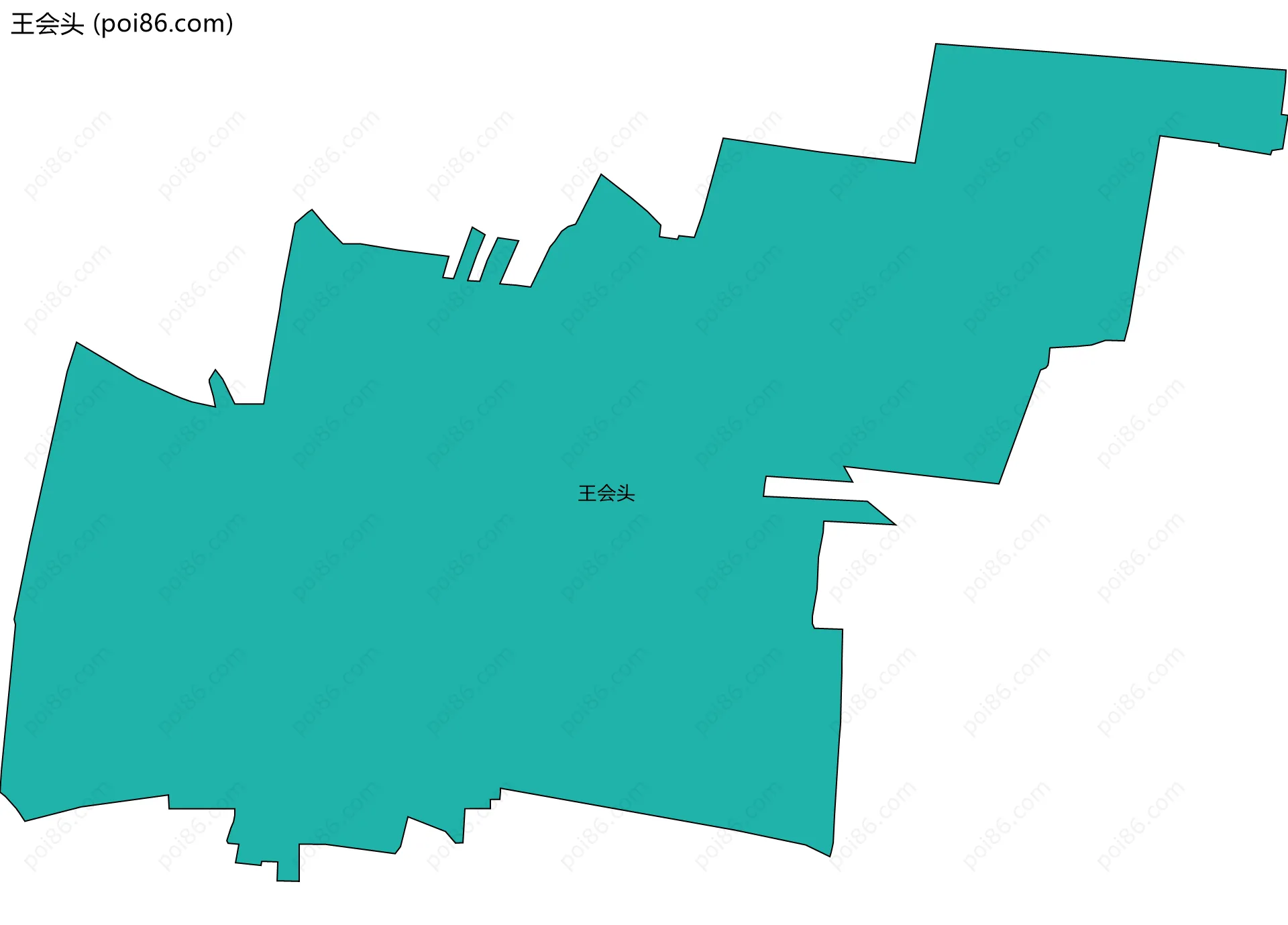 王会头边界地图