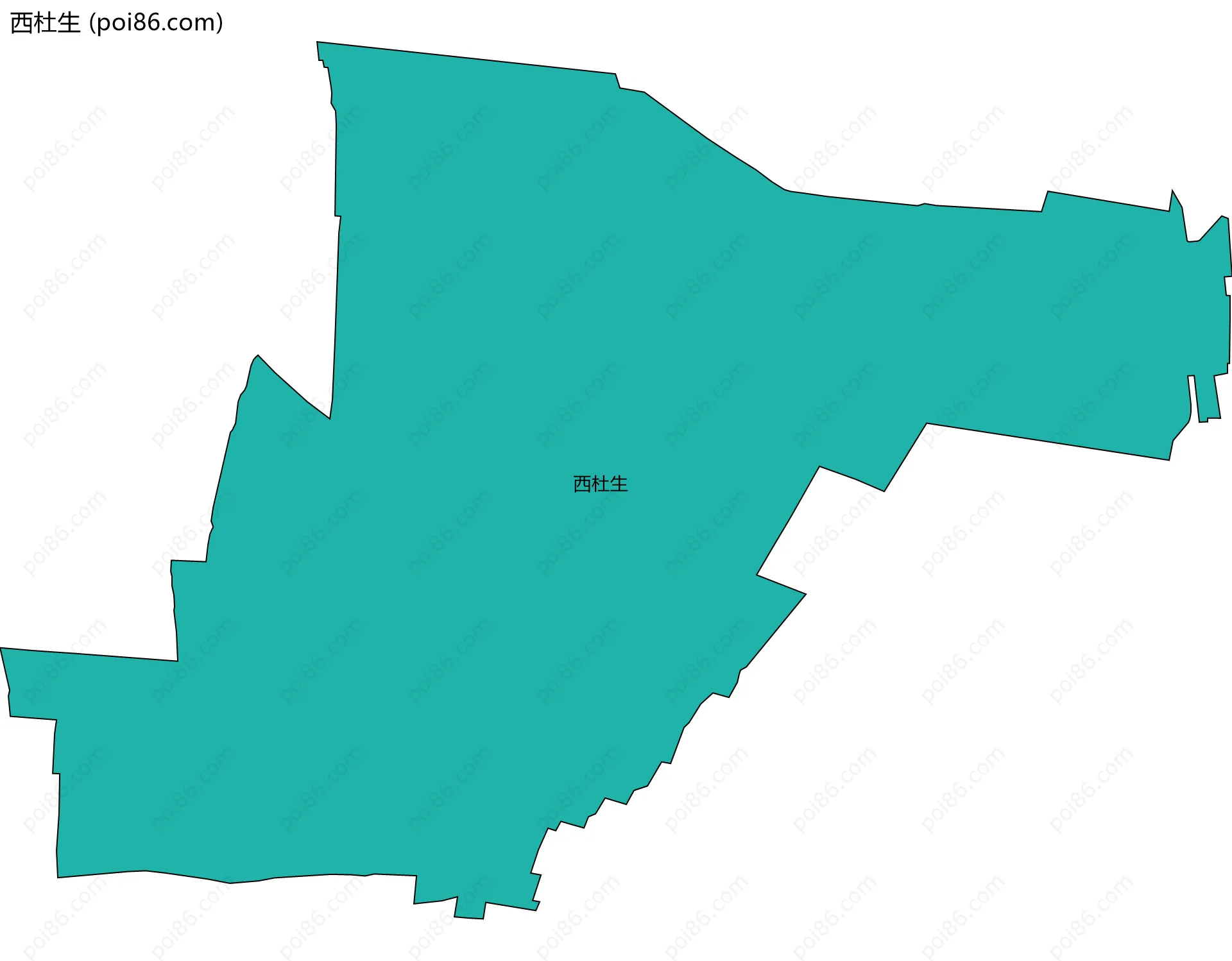 西杜生边界地图