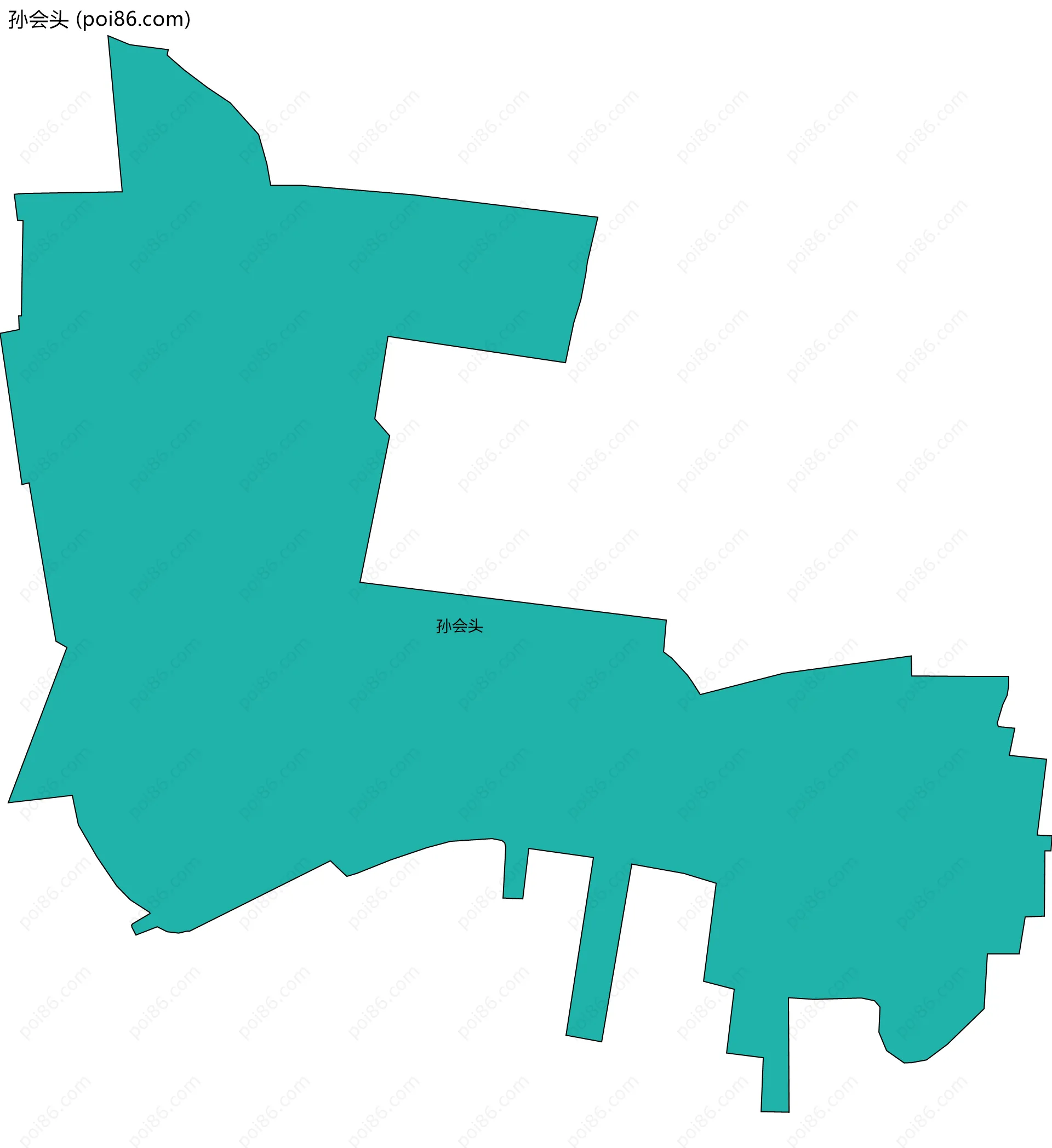 孙会头边界地图