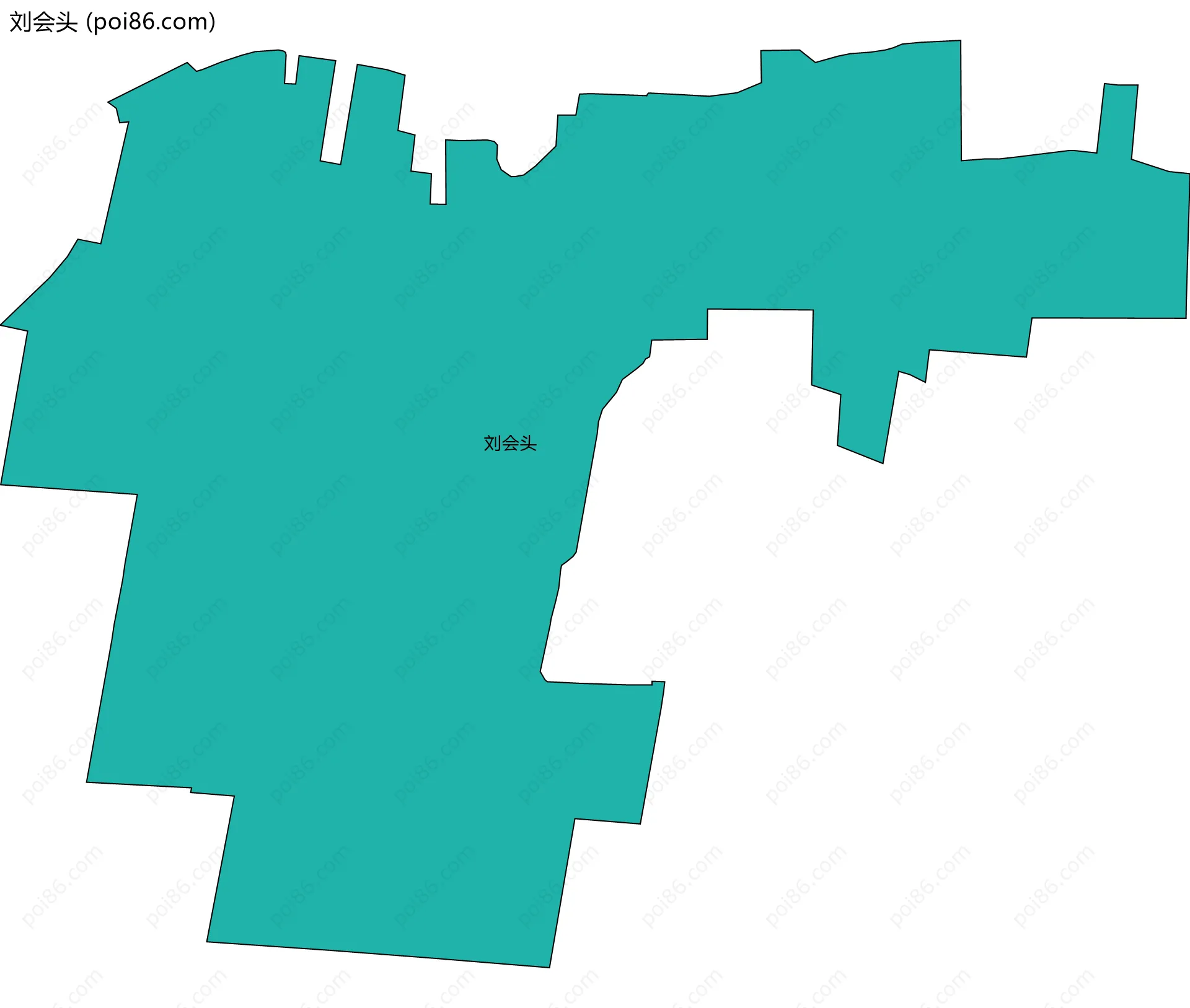 刘会头边界地图