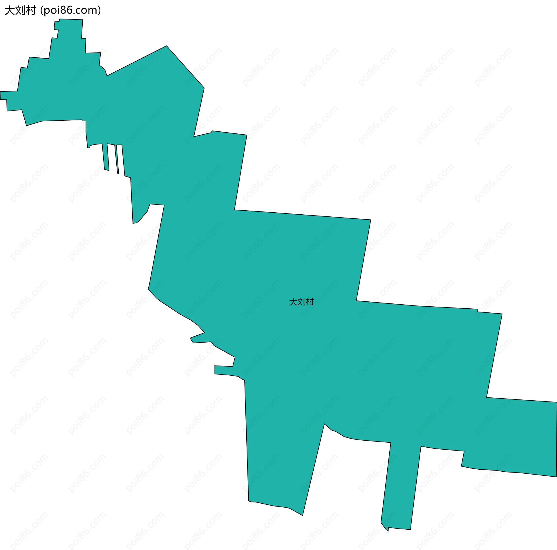 大刘村边界地图