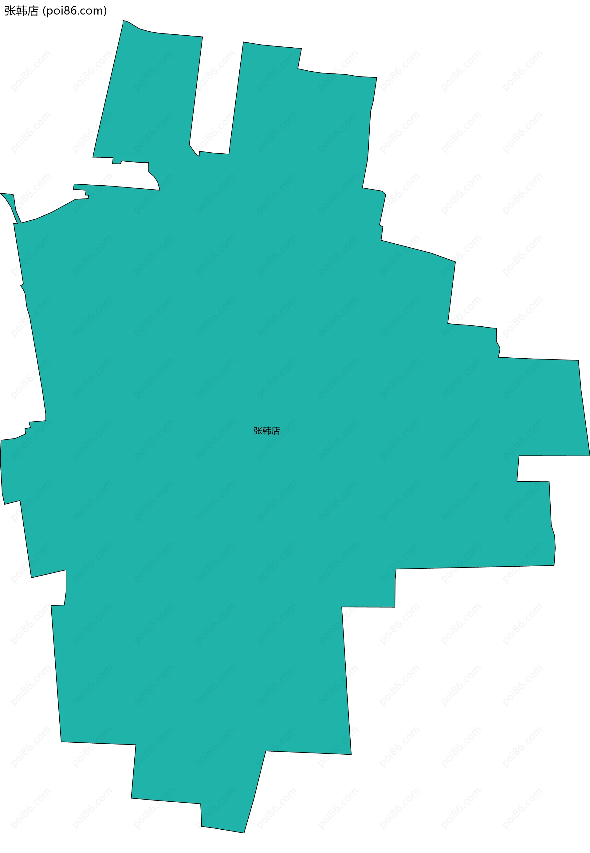 张韩店边界地图