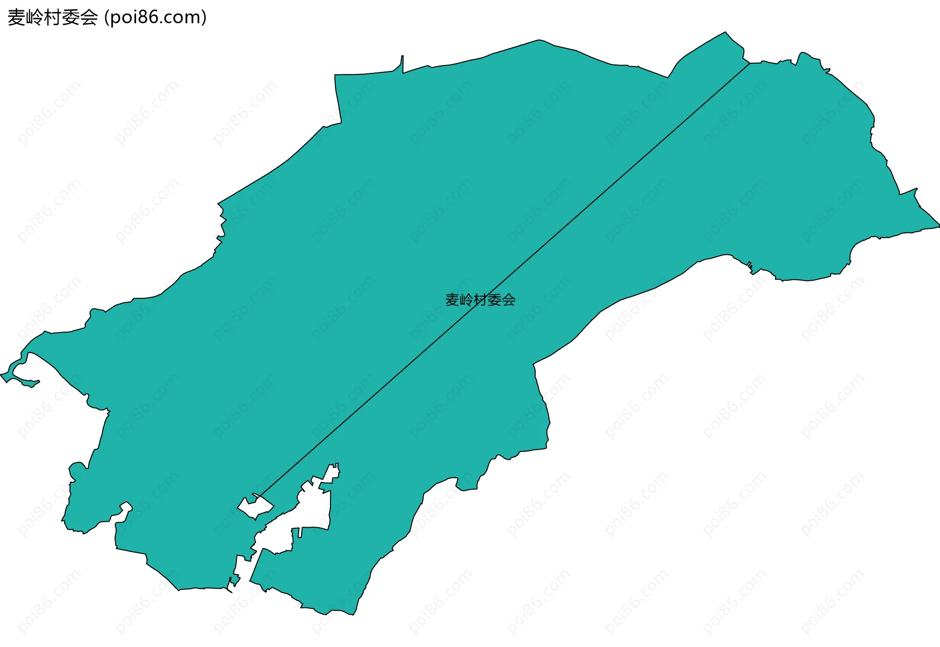 麦岭村委会边界地图