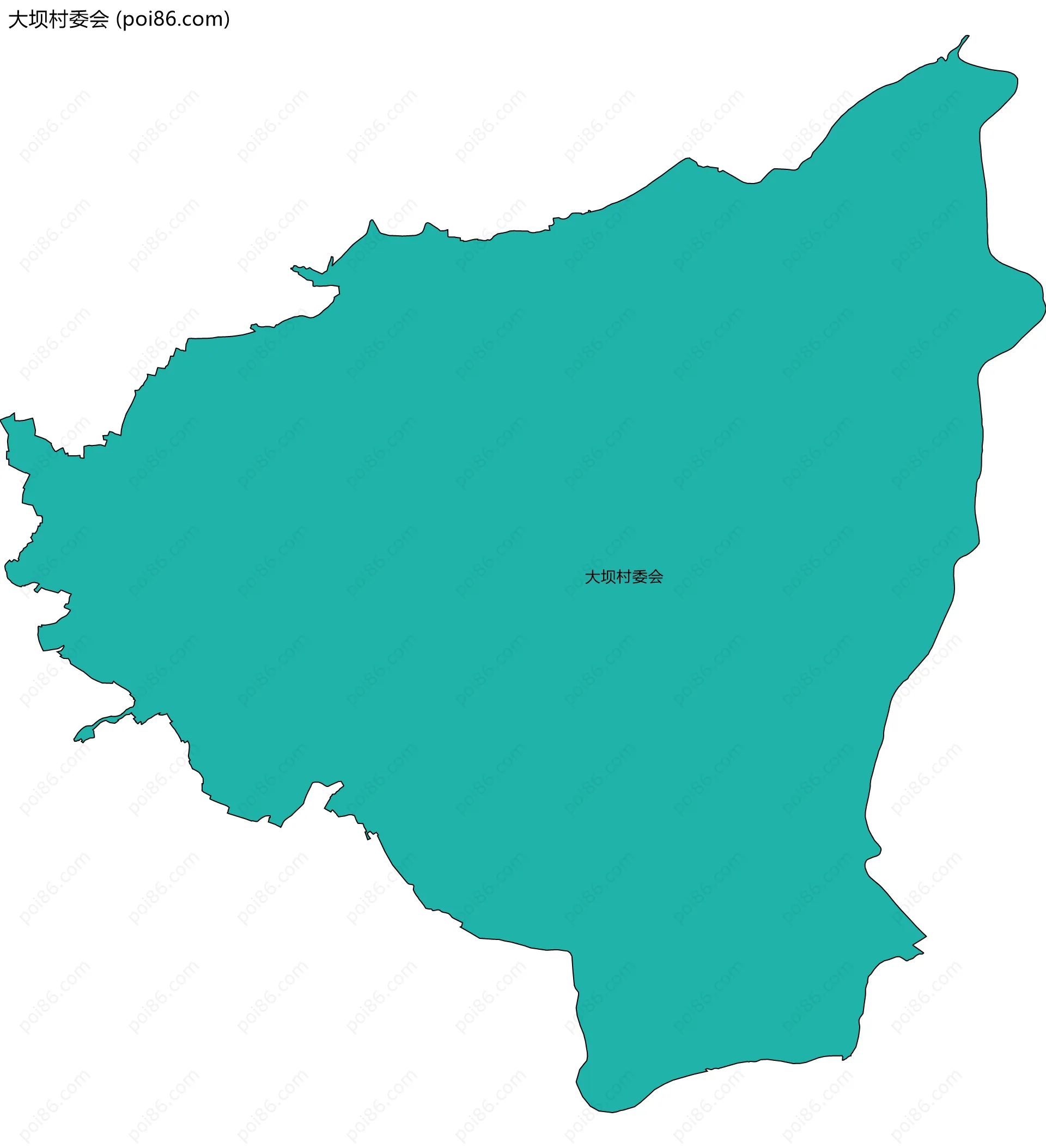 大坝村委会边界地图