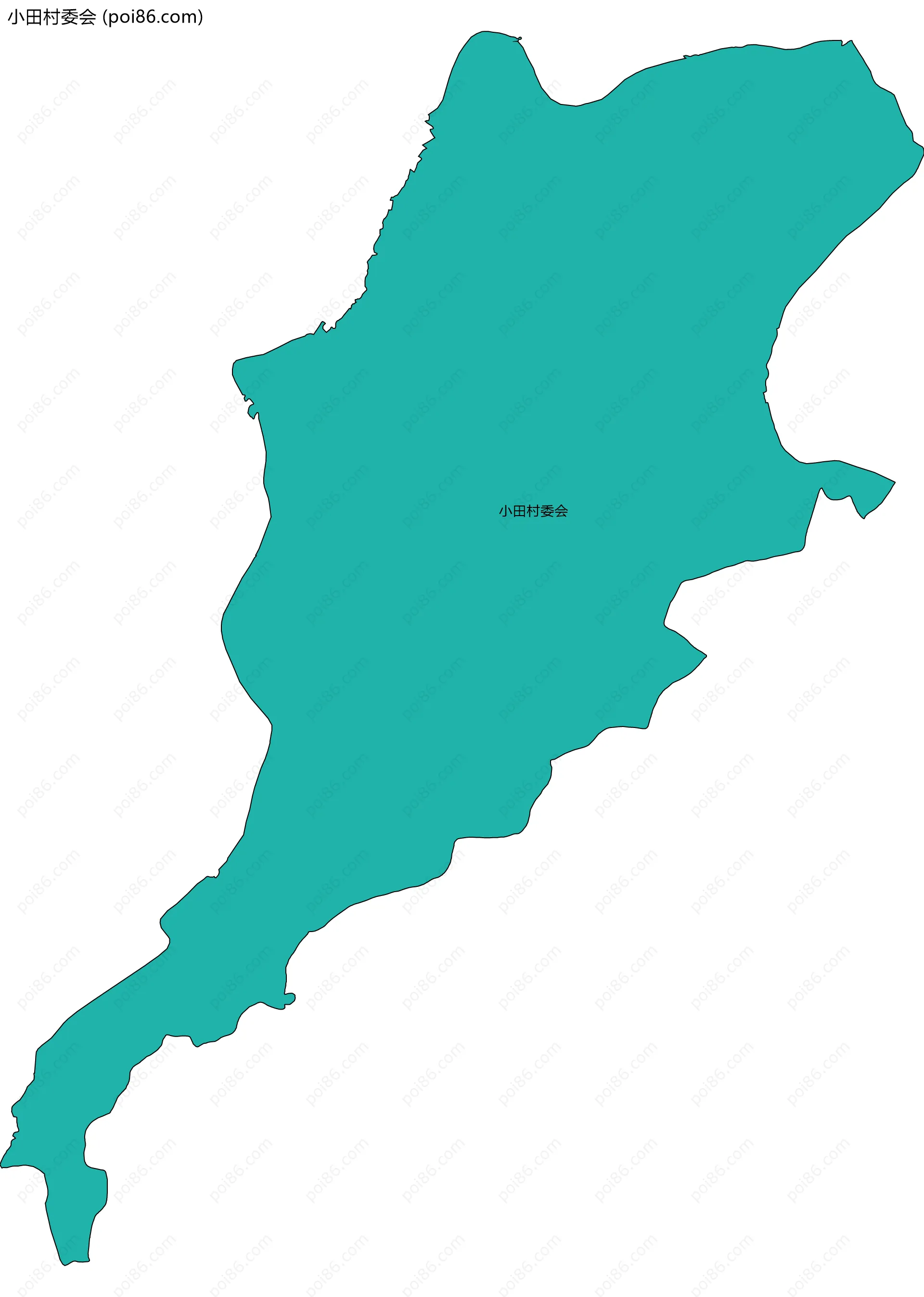 小田村委会边界地图