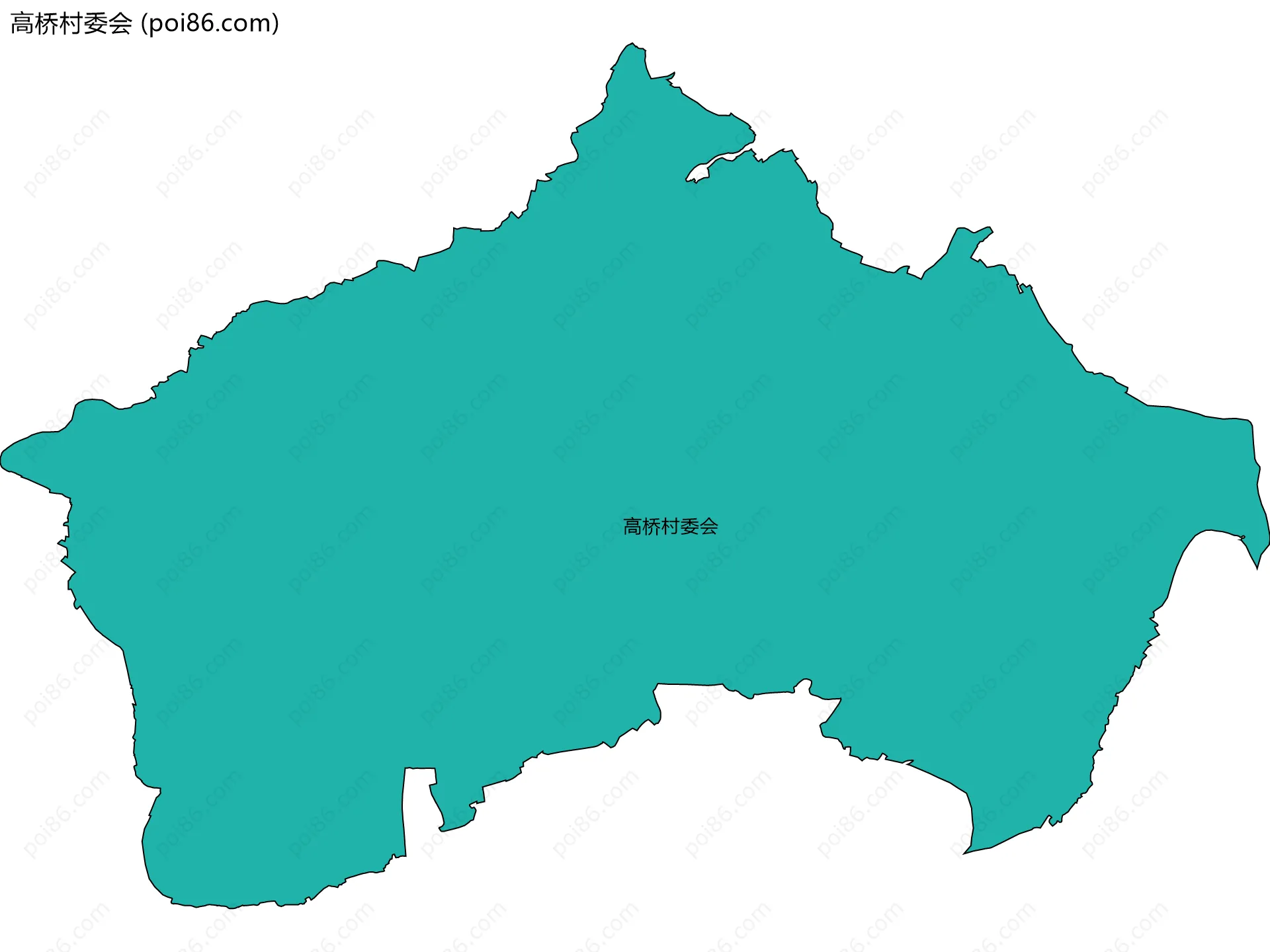 高桥村委会边界地图