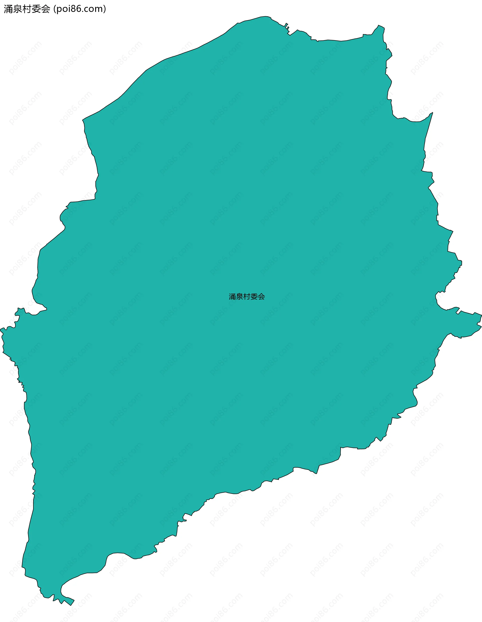 涌泉村委会边界地图