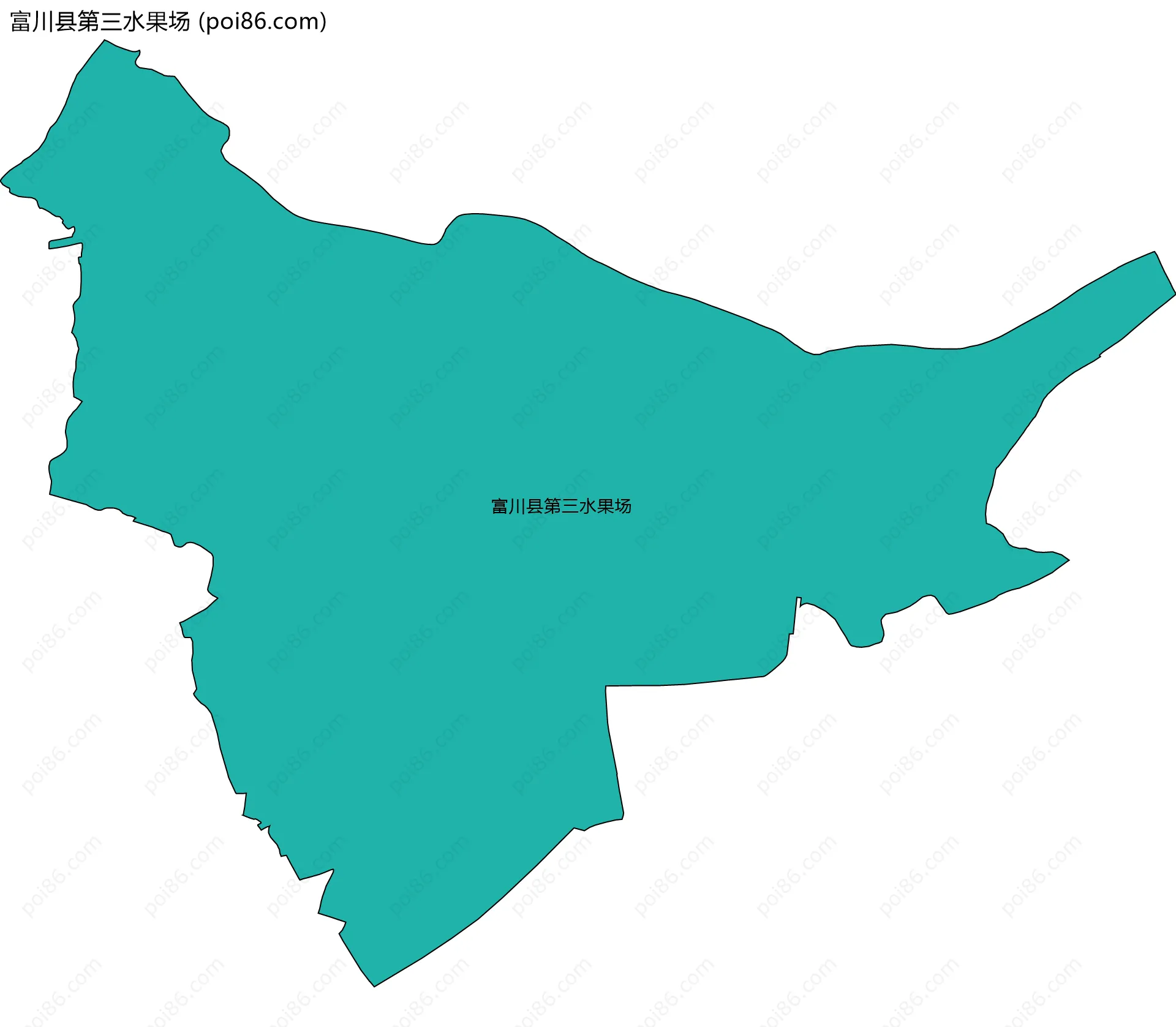 富川县第三水果场边界地图