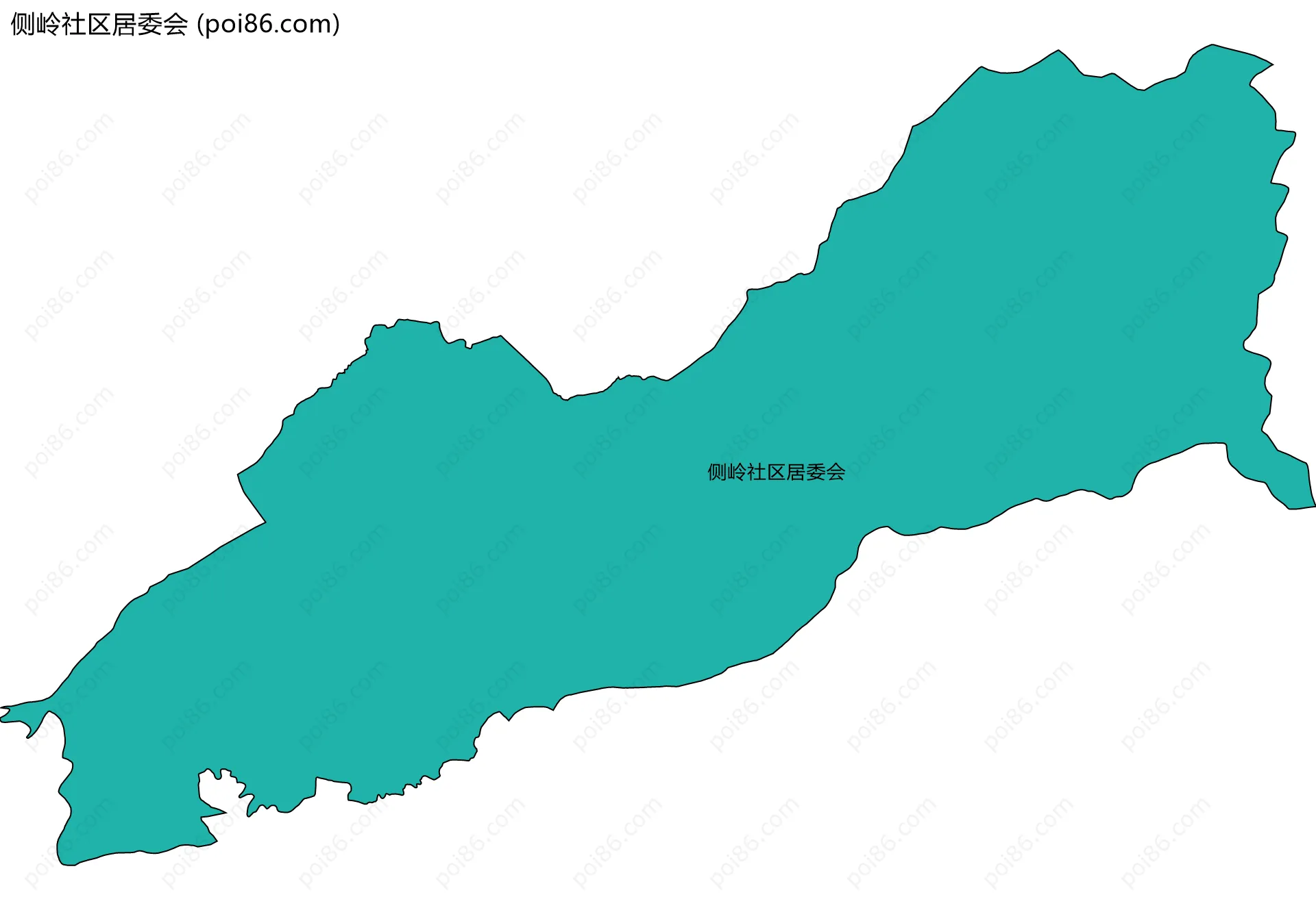 侧岭社区居委会边界地图