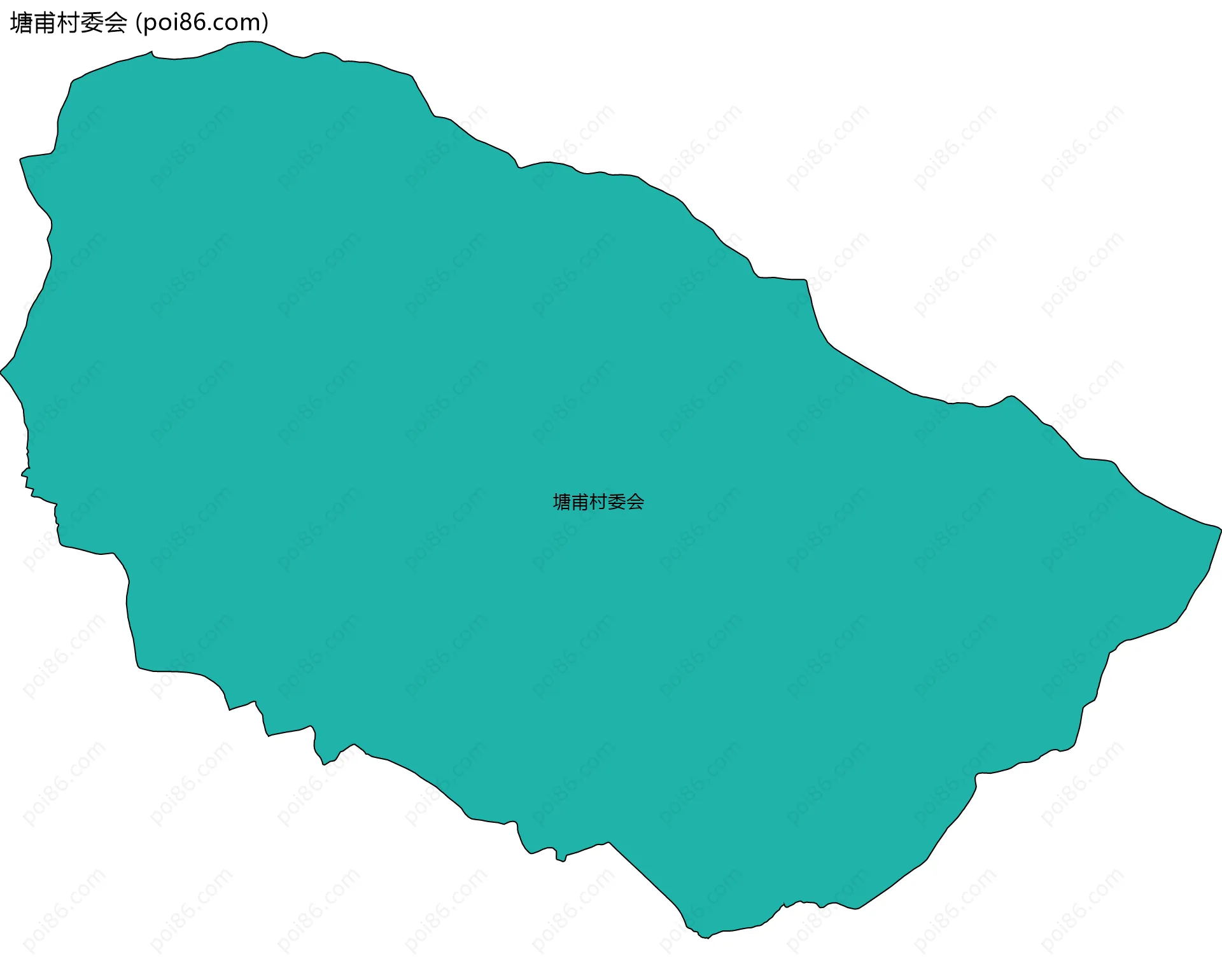 塘甫村委会边界地图