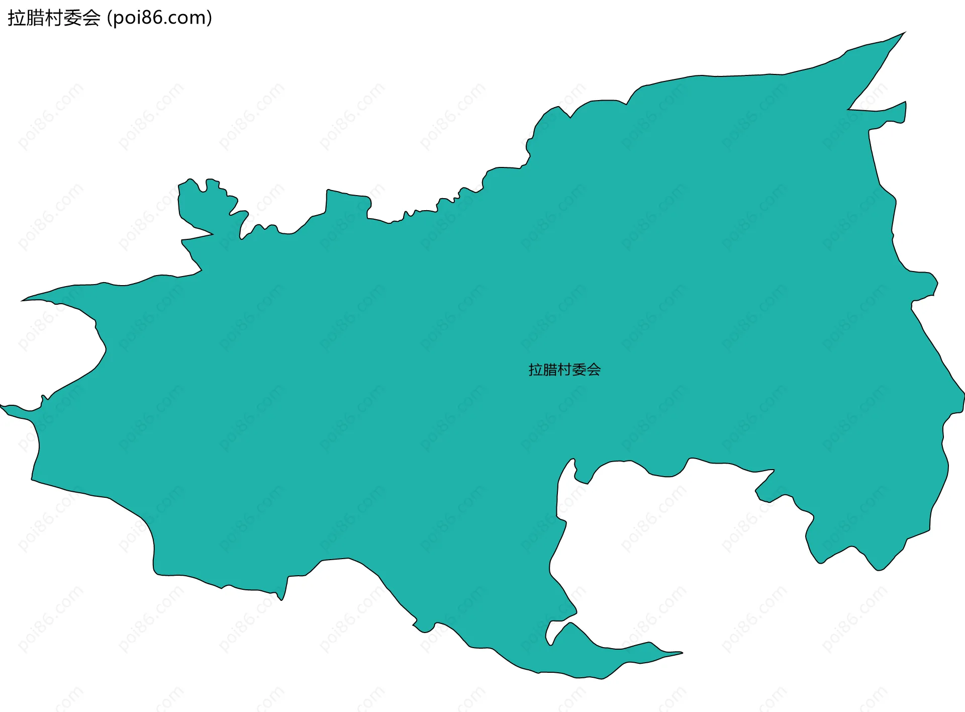 拉腊村委会边界地图