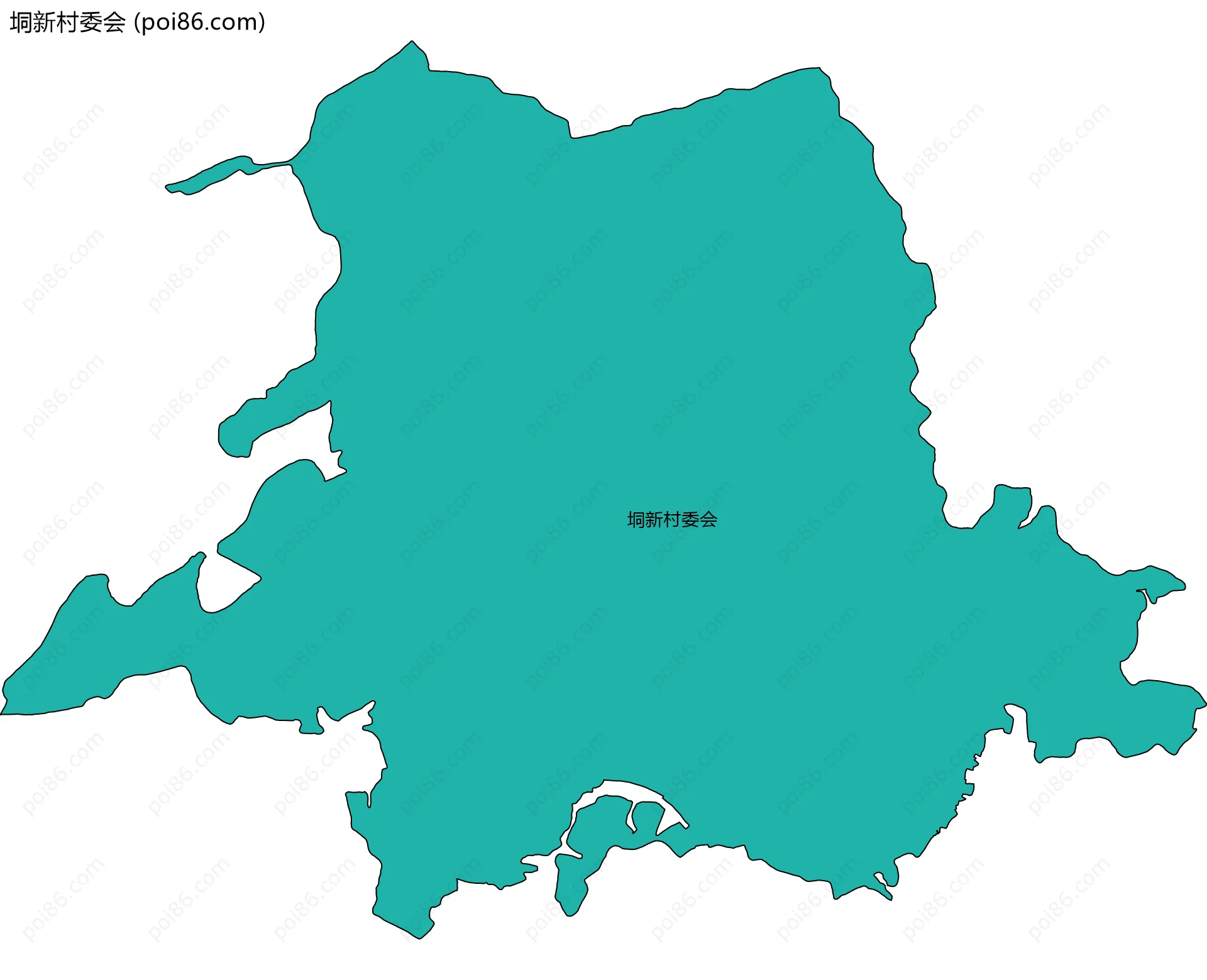 垌新村委会边界地图