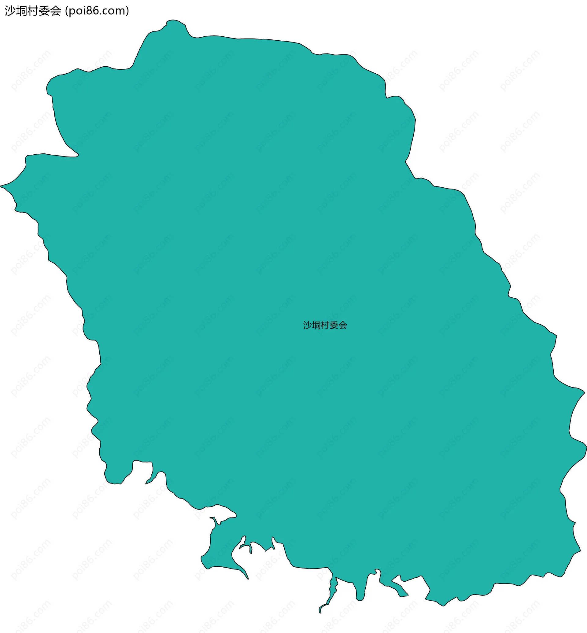 沙垌村委会边界地图