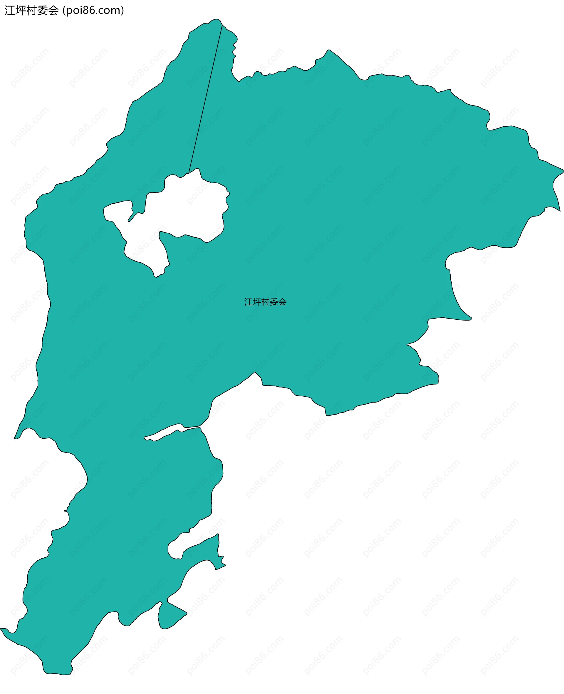 江坪村委会边界地图