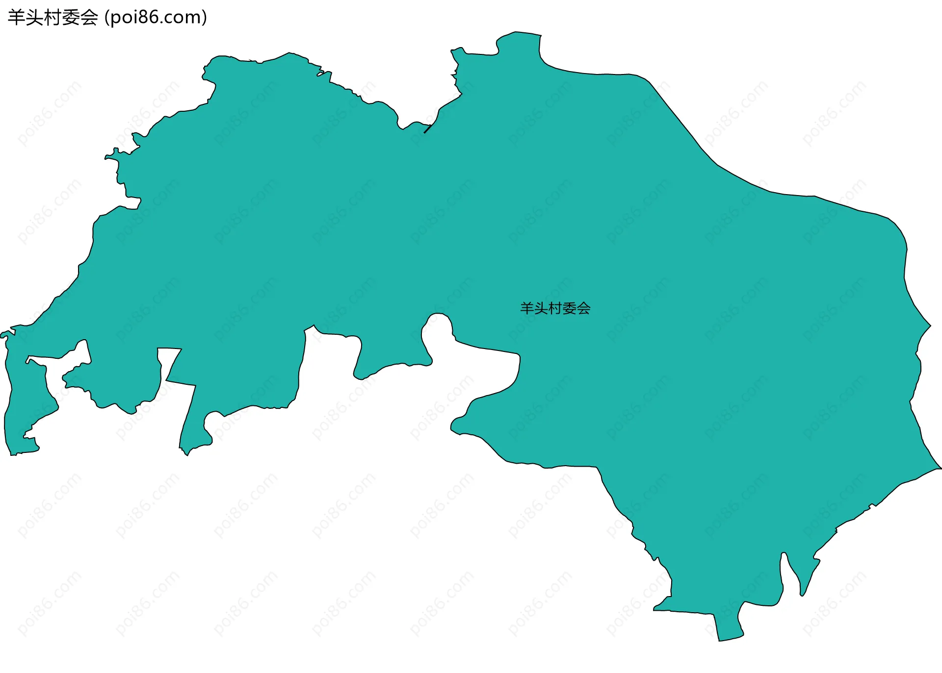 羊头村委会边界地图