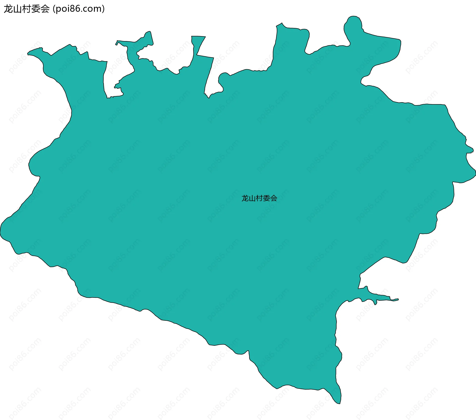 龙山村委会边界地图