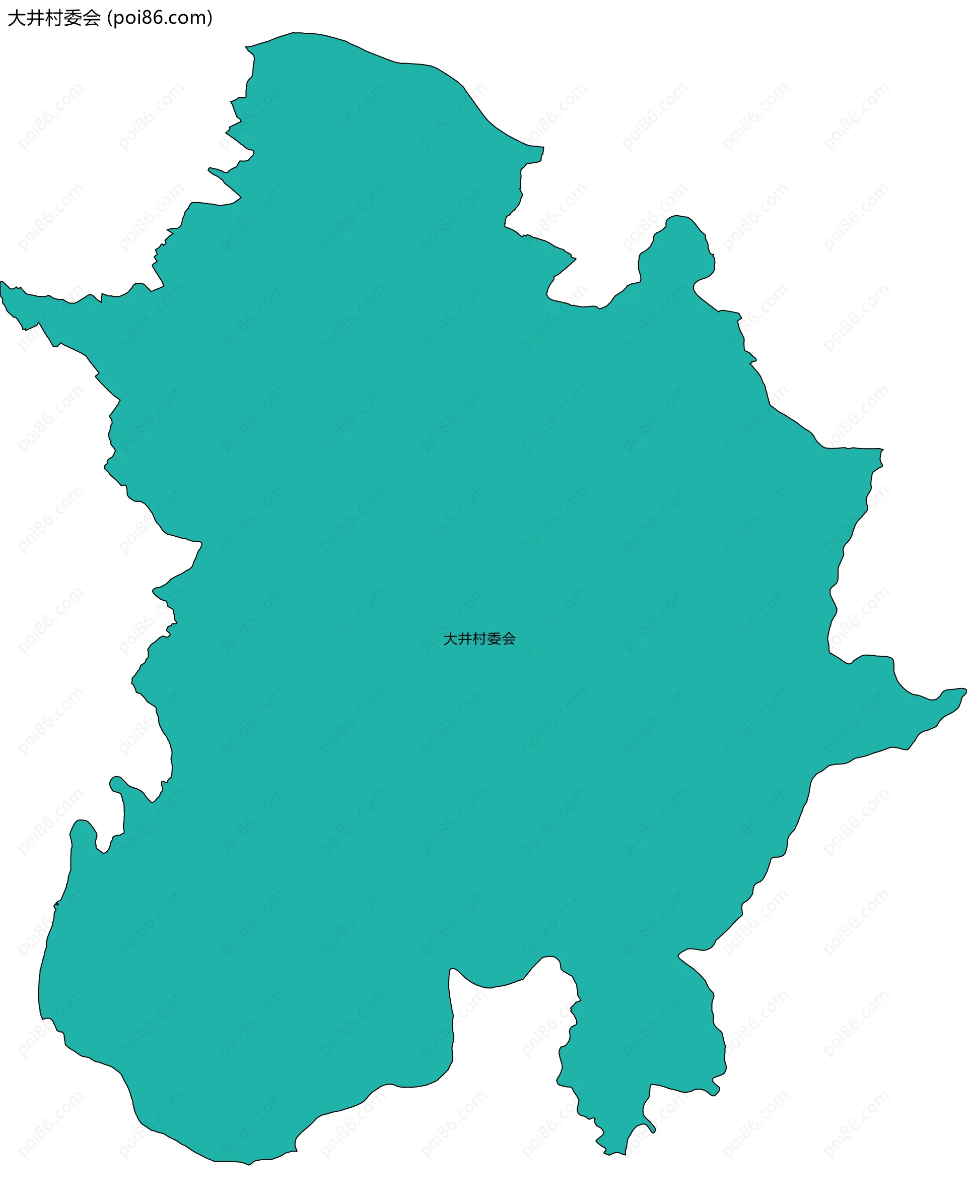 大井村委会边界地图