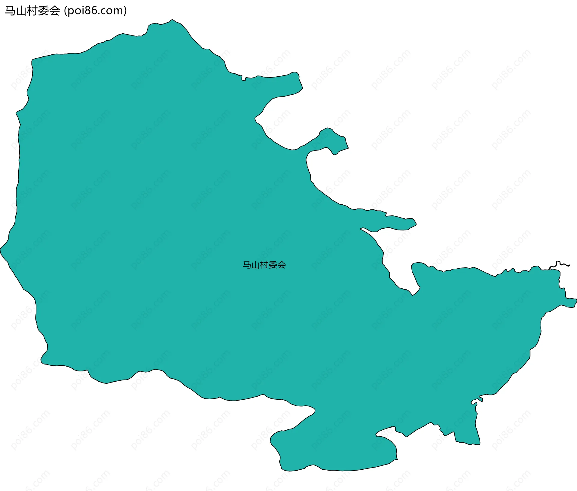 马山村委会边界地图