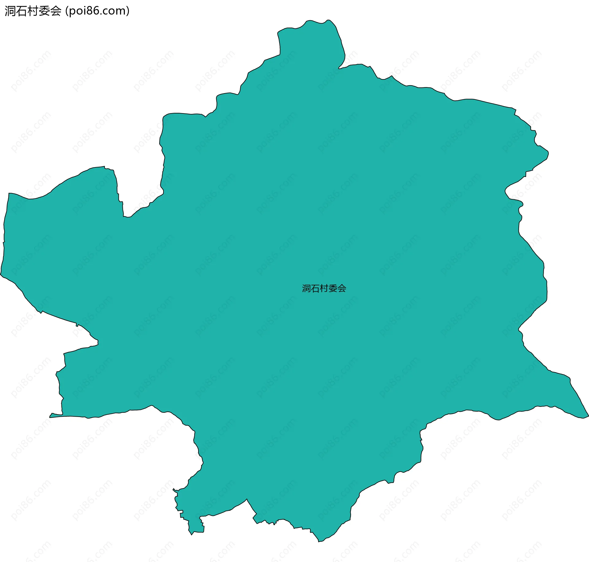 洞石村委会边界地图