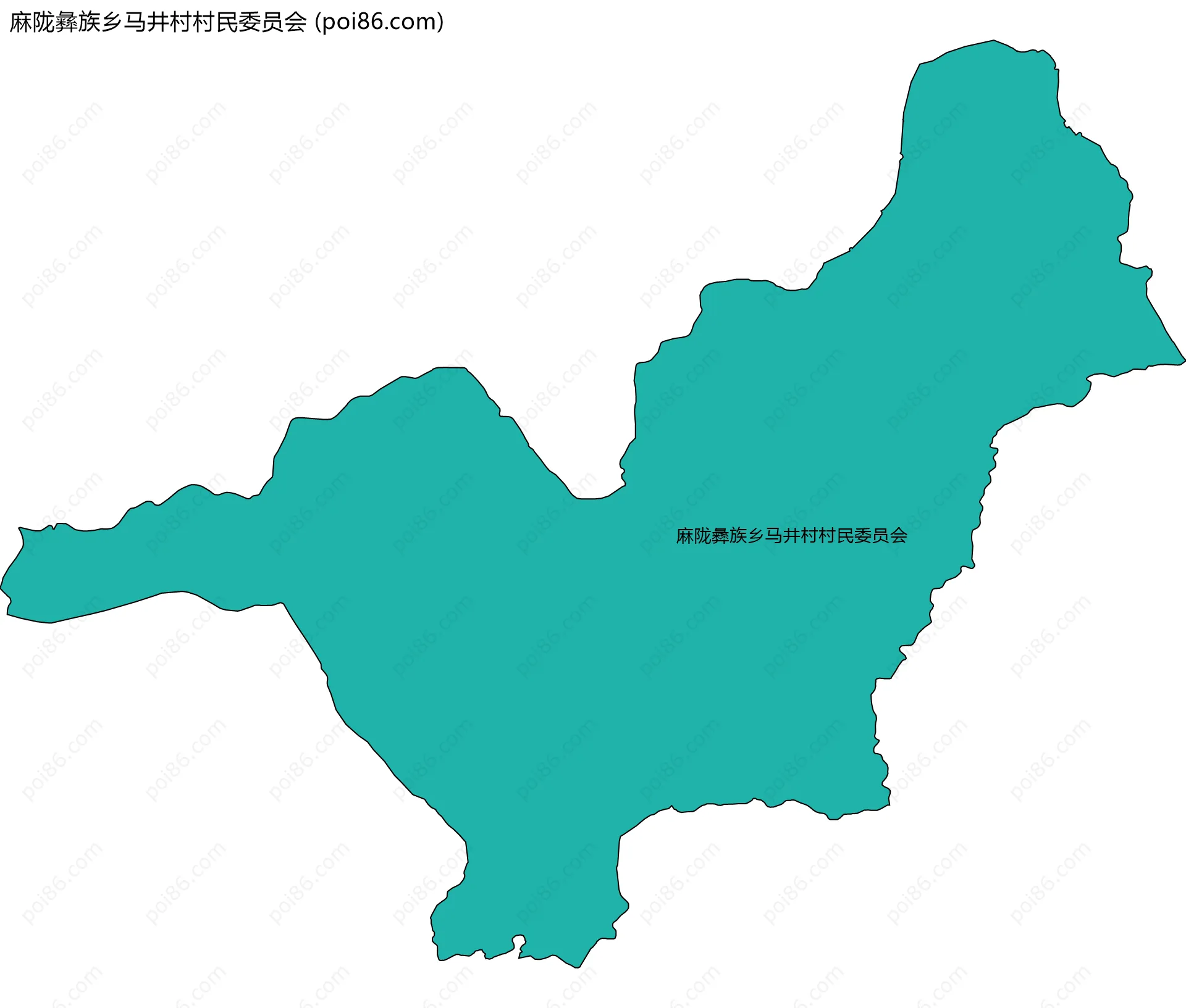 麻陇彝族乡马井村村民委员会边界地图