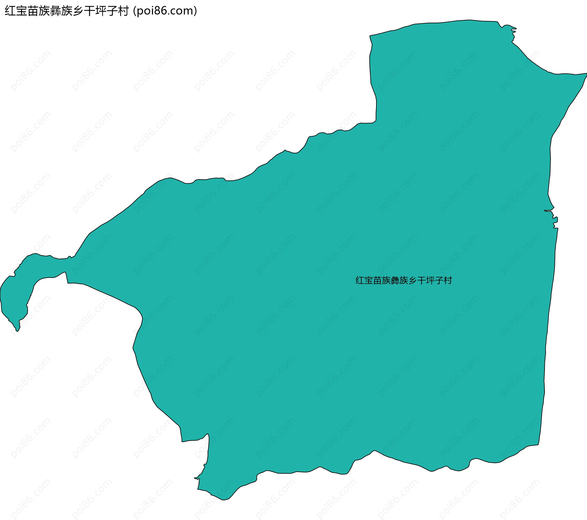 红宝苗族彝族乡干坪子村边界地图