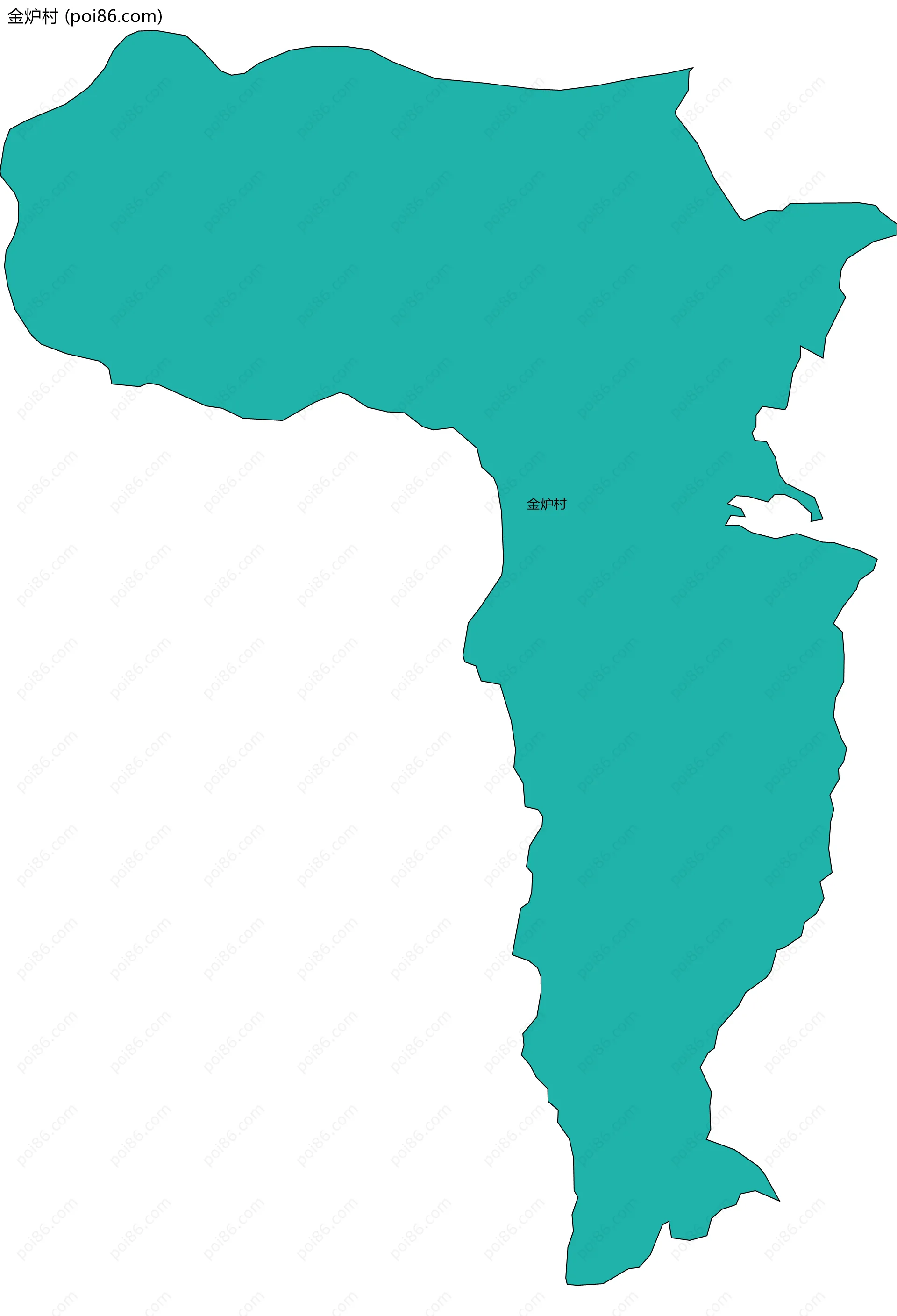 金炉村边界地图