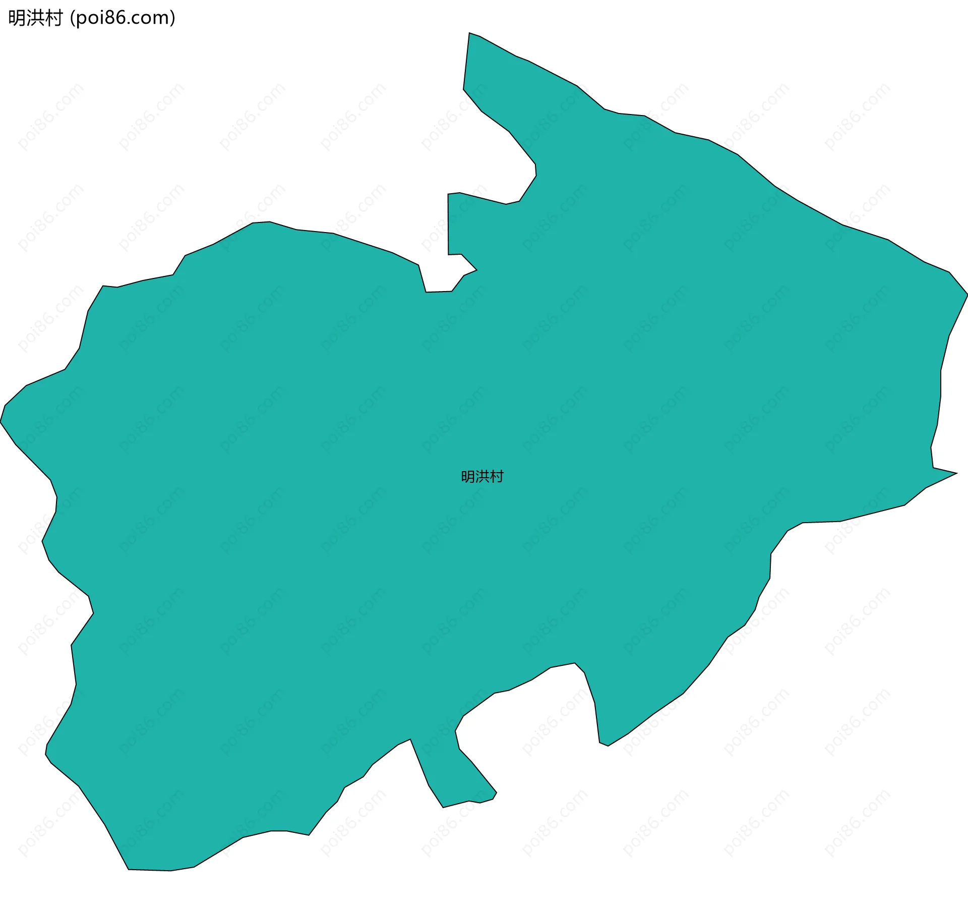 明洪村边界地图