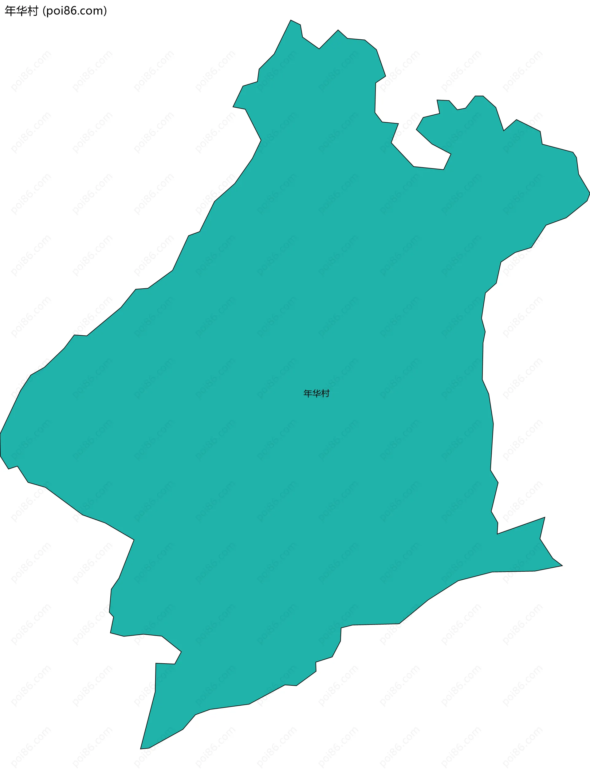 年华村边界地图